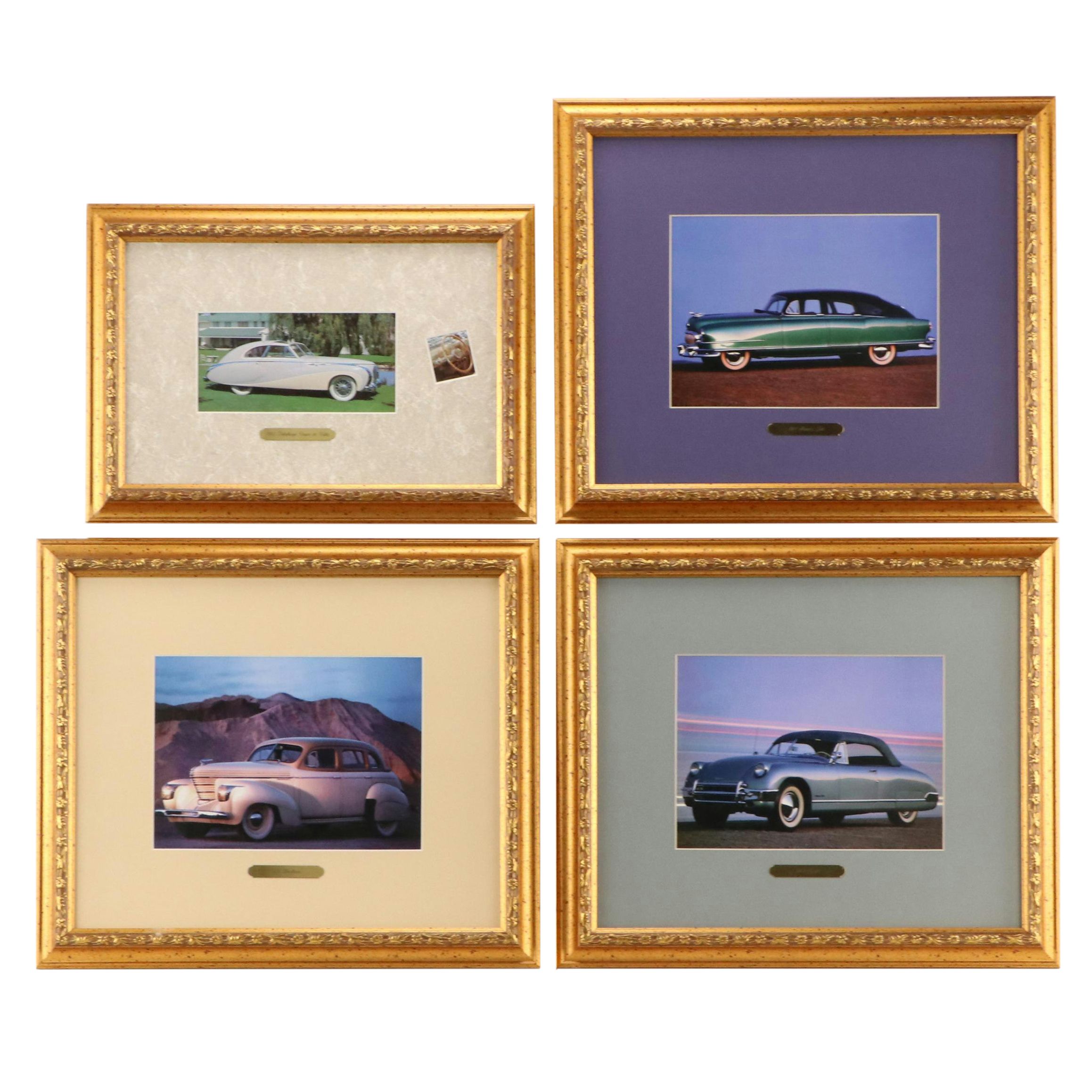 Four Offset Lithograph Automotive Prints Including "1951 Muntz Jet"