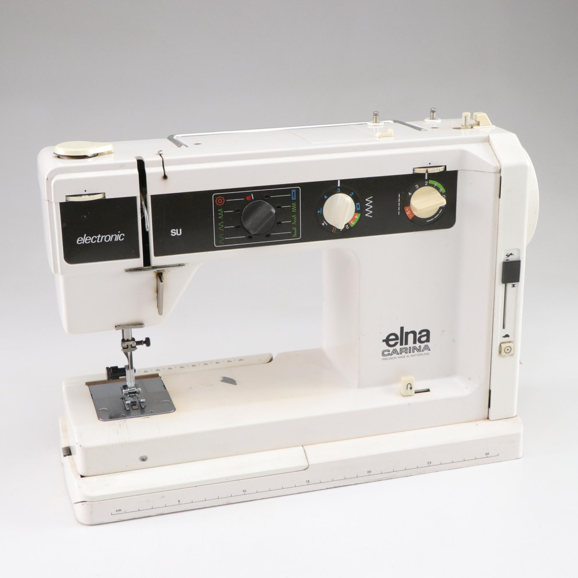 Elna "Carina SU" & "Elnita ZZ" Electric Sewing Machines & Accessories, 1980s