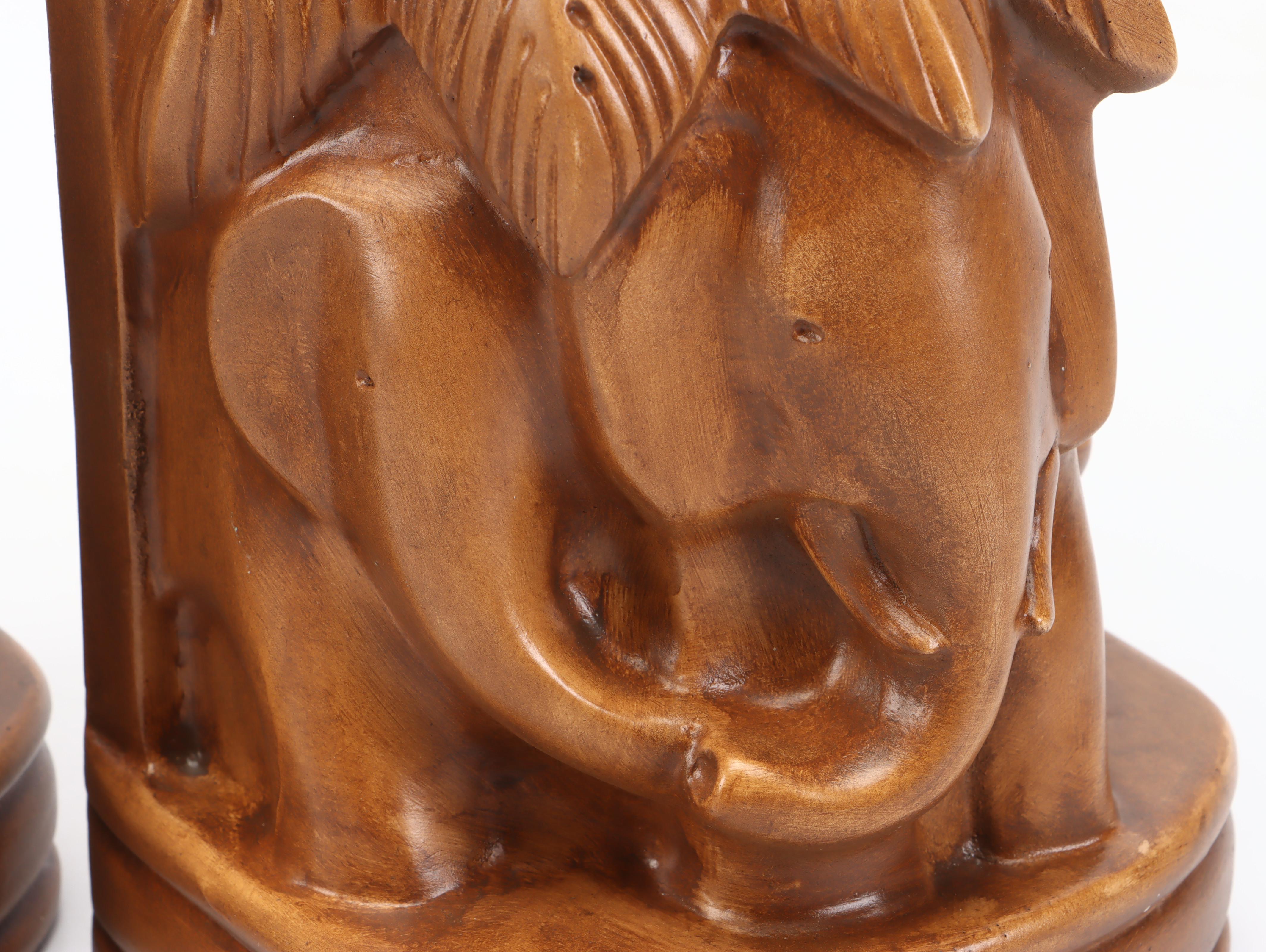 Garcia Imports Painted Composite Elephant Bookends