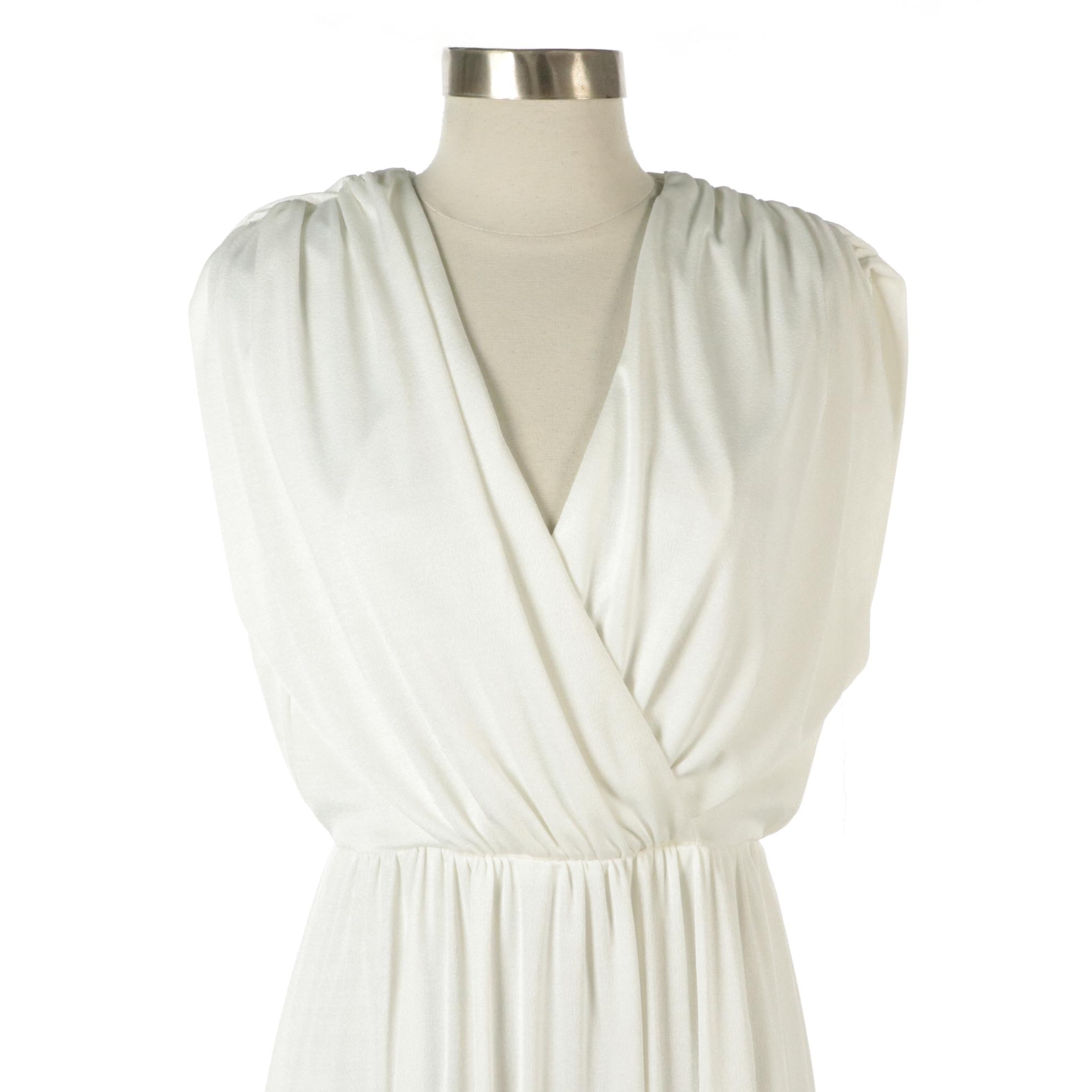 Bill Blass Vintage Strapless Dress and Jeni V-Neck Draped Long Dress