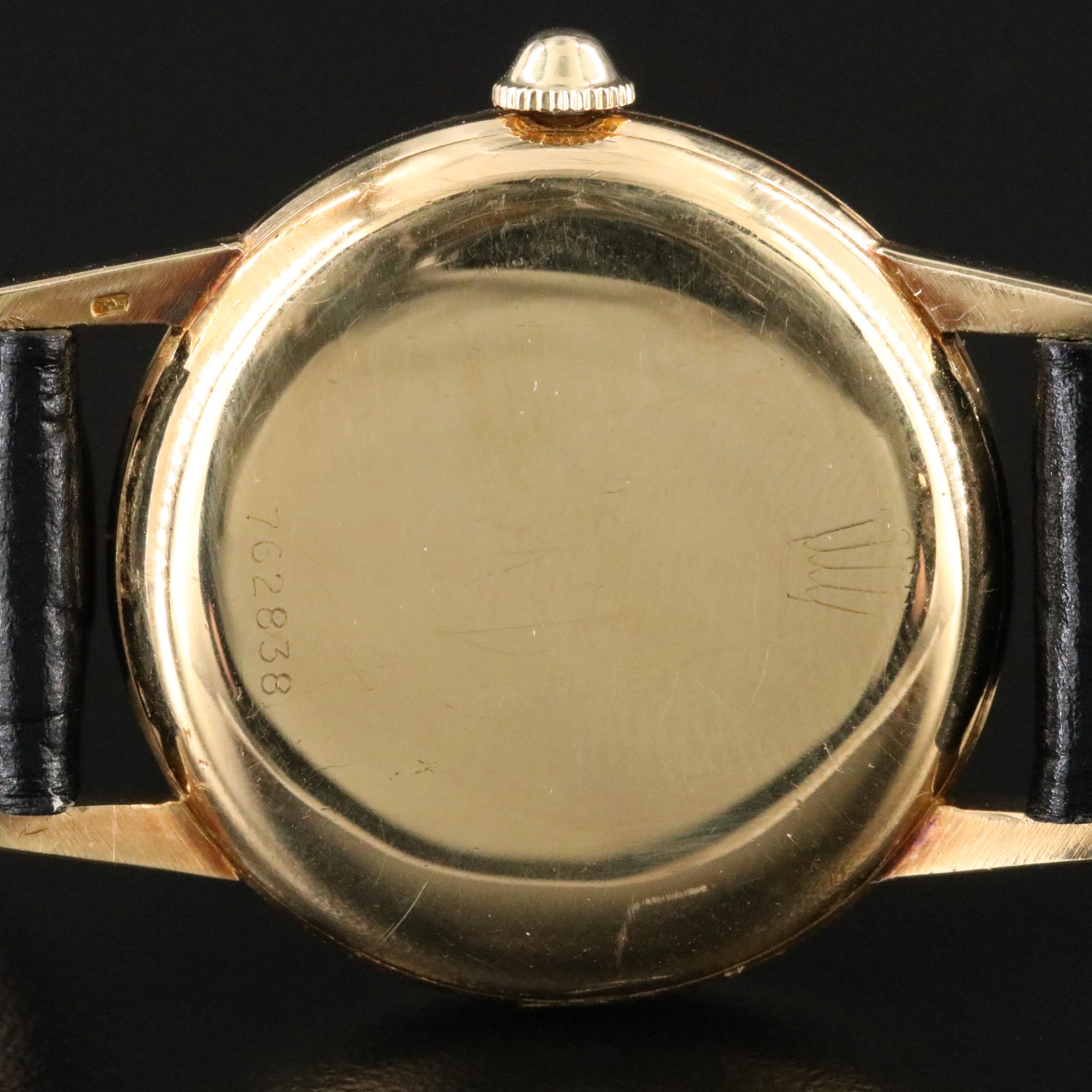 Antique 1951 Rolex 18K Honeycomb Dial Precision Watch