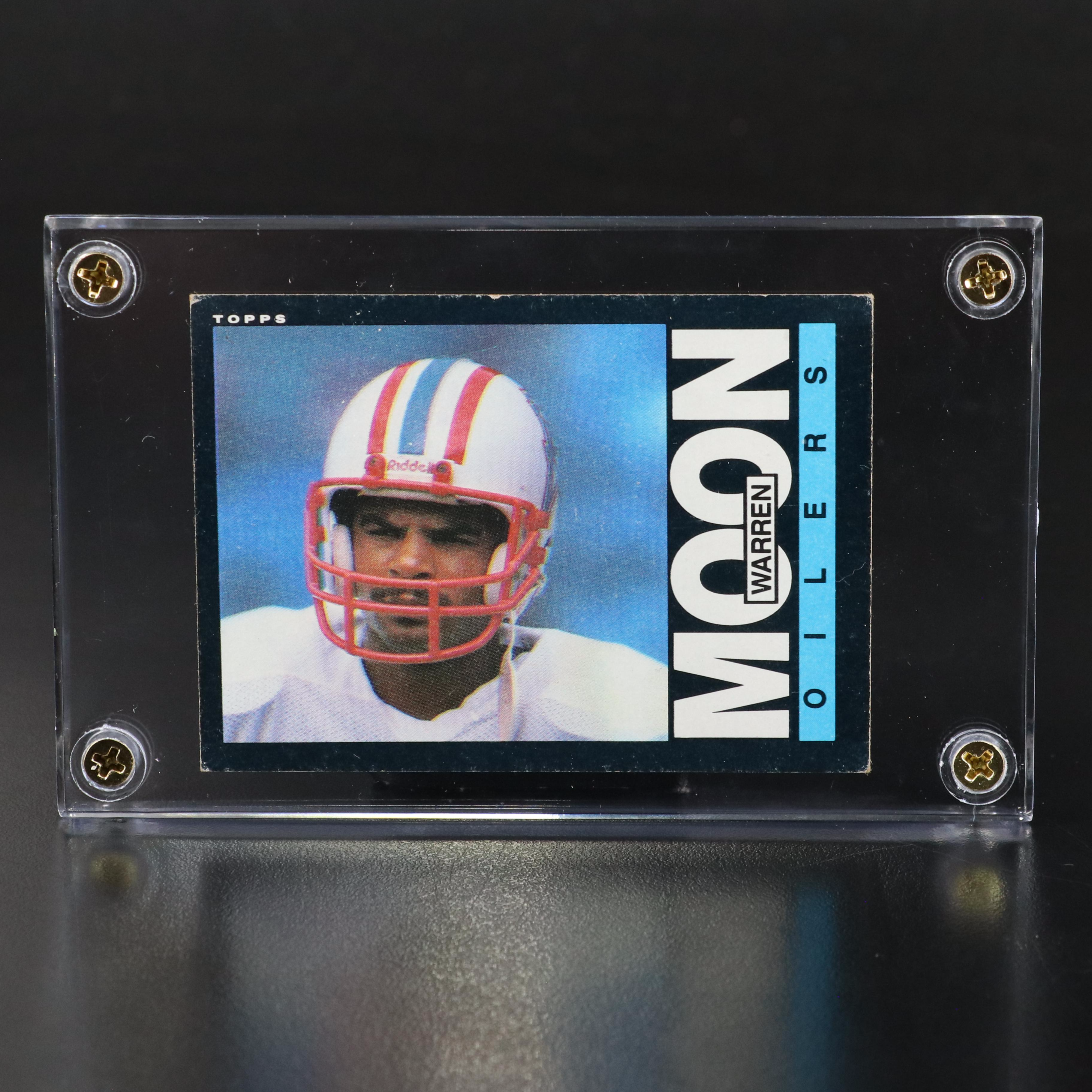 1985 Topps Warren Moon Houston Oilers Rookie Football Card