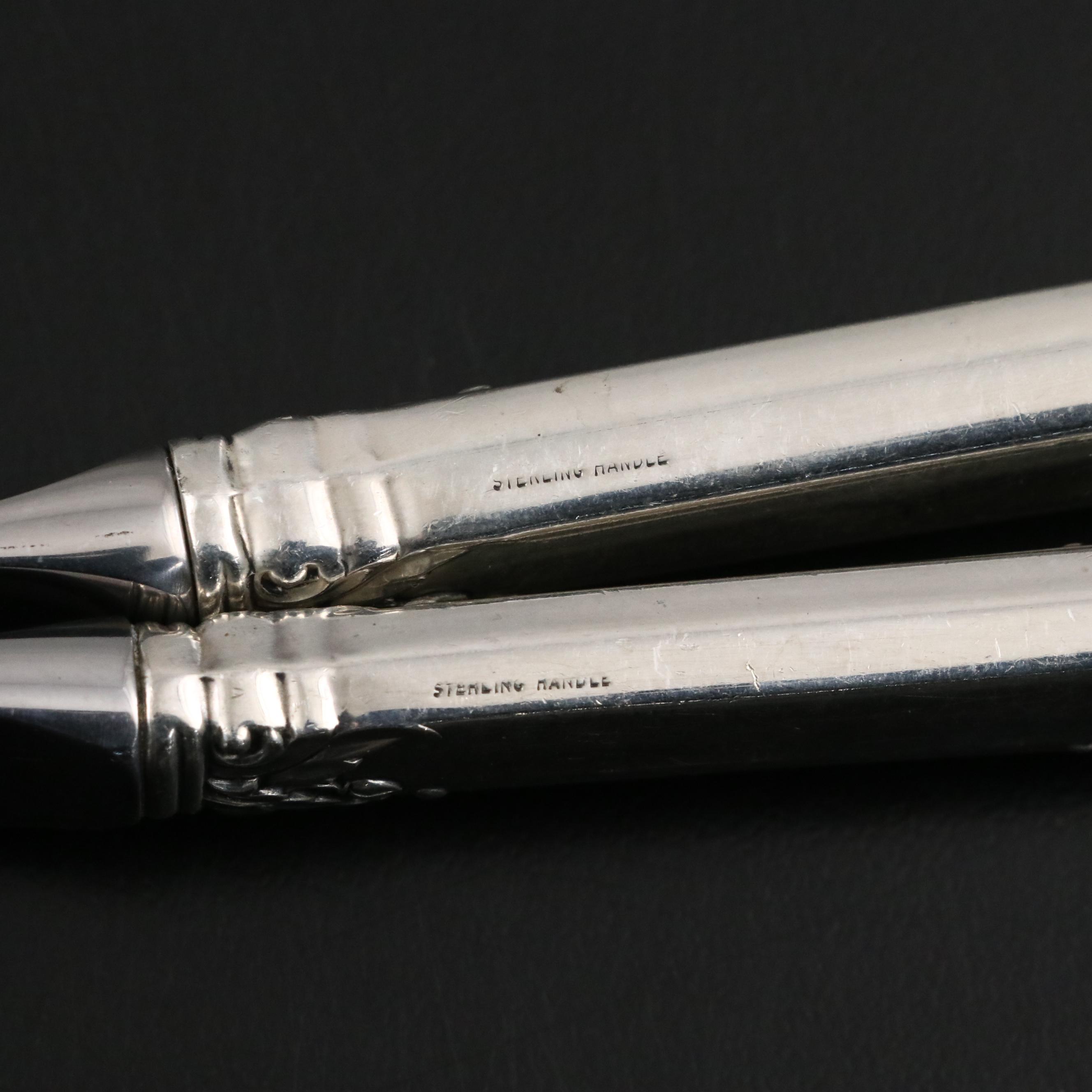 Oneida Heirloom Sterling Silver "Damask Rose" Flatware and Wooden Storage Chest