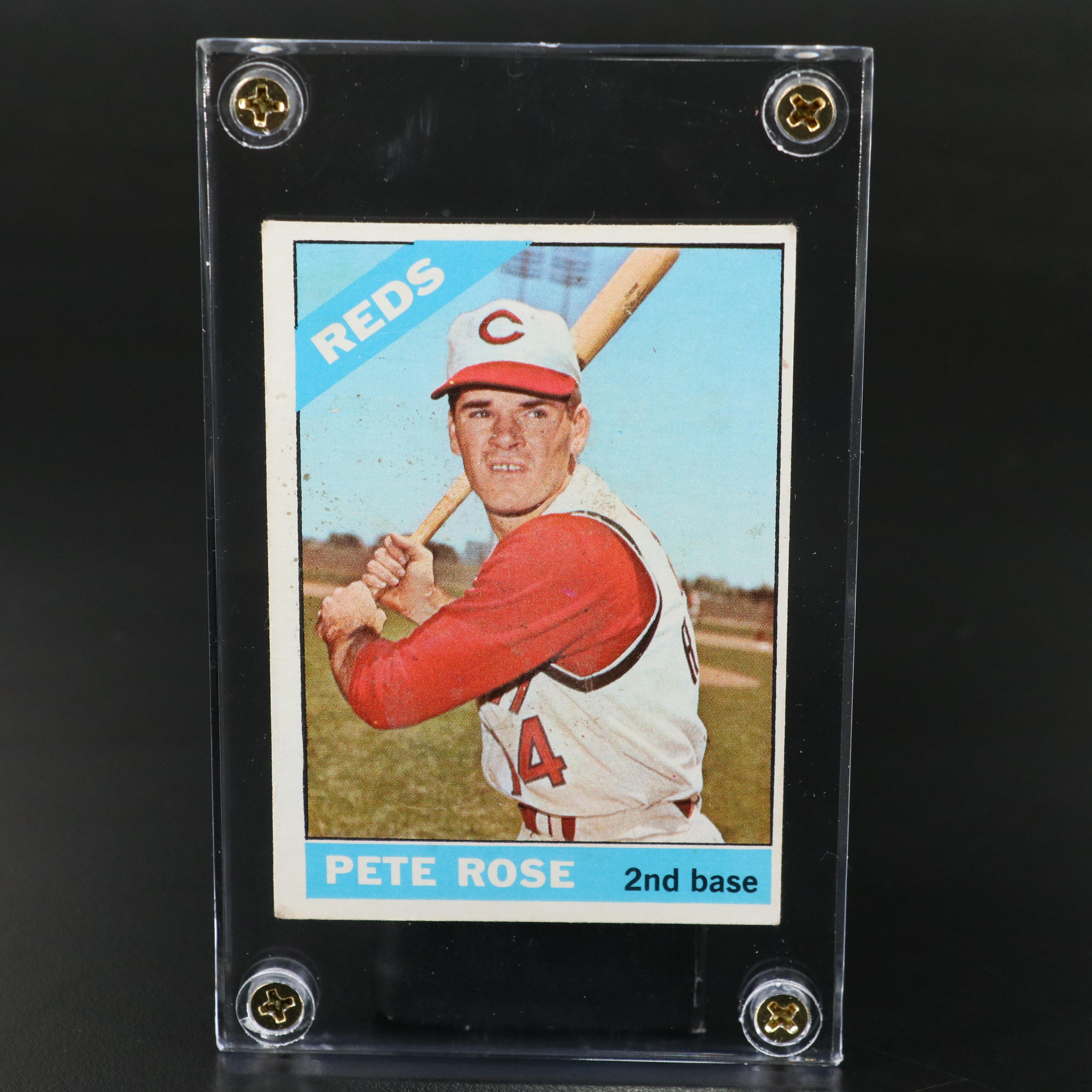 1966 Topps Pete Rose Cincinnati Reds Baseball Card
