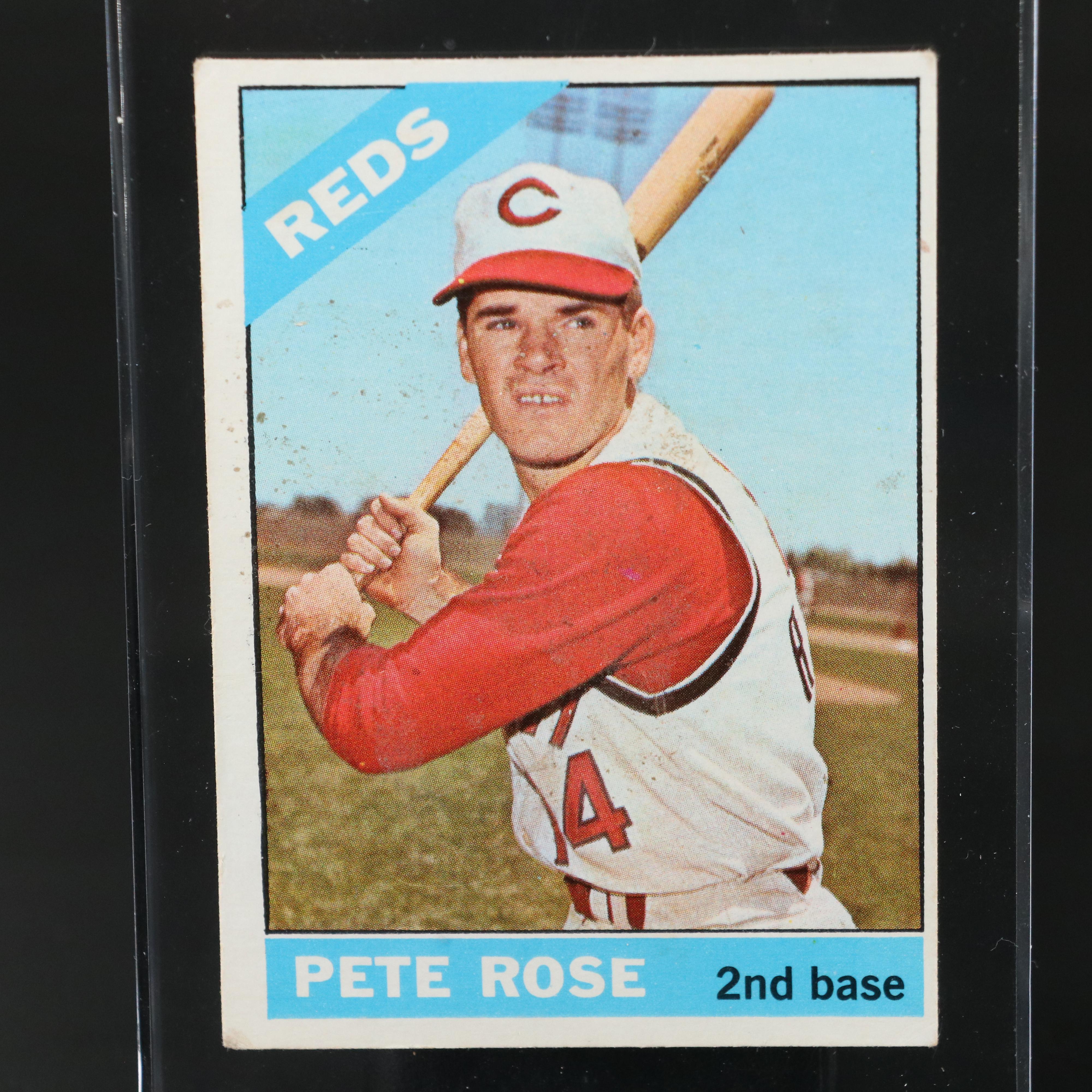 1966 Topps Pete Rose Cincinnati Reds Baseball Card