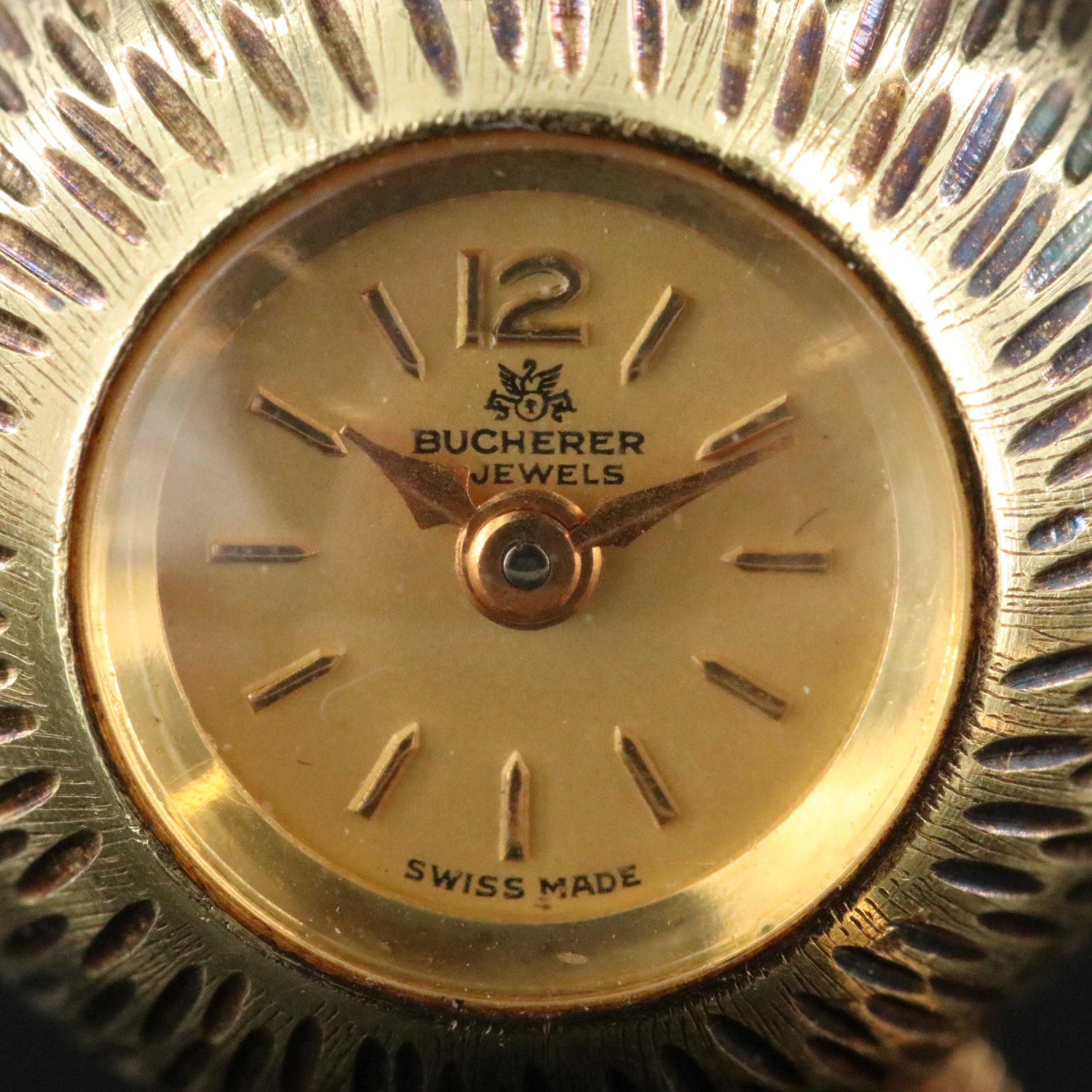 Bucherer Sphere Shape Pendant Timepiece Includes 14k Chain