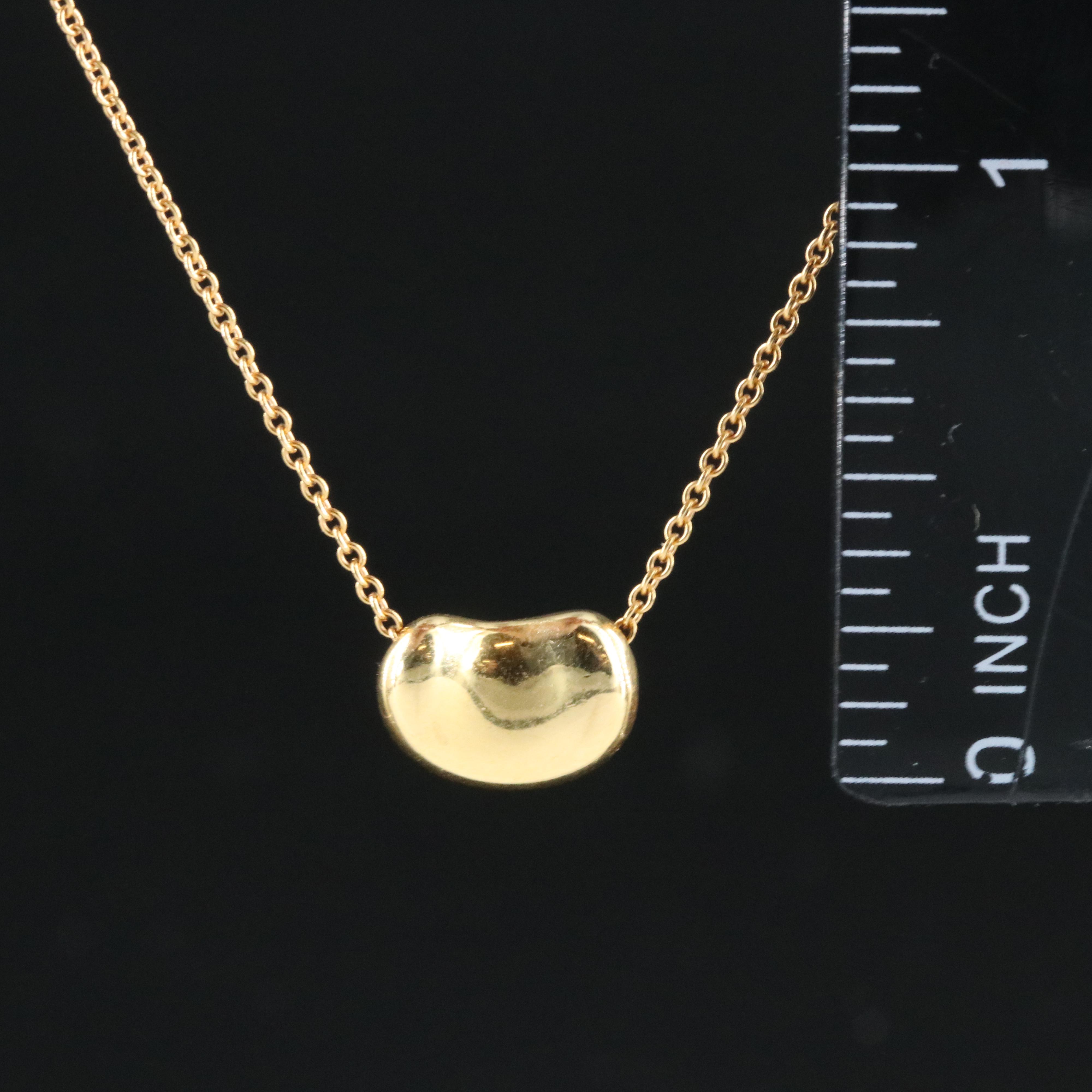 Elsa Peretti for Tiffany & Co. 18K Bean Design Necklace