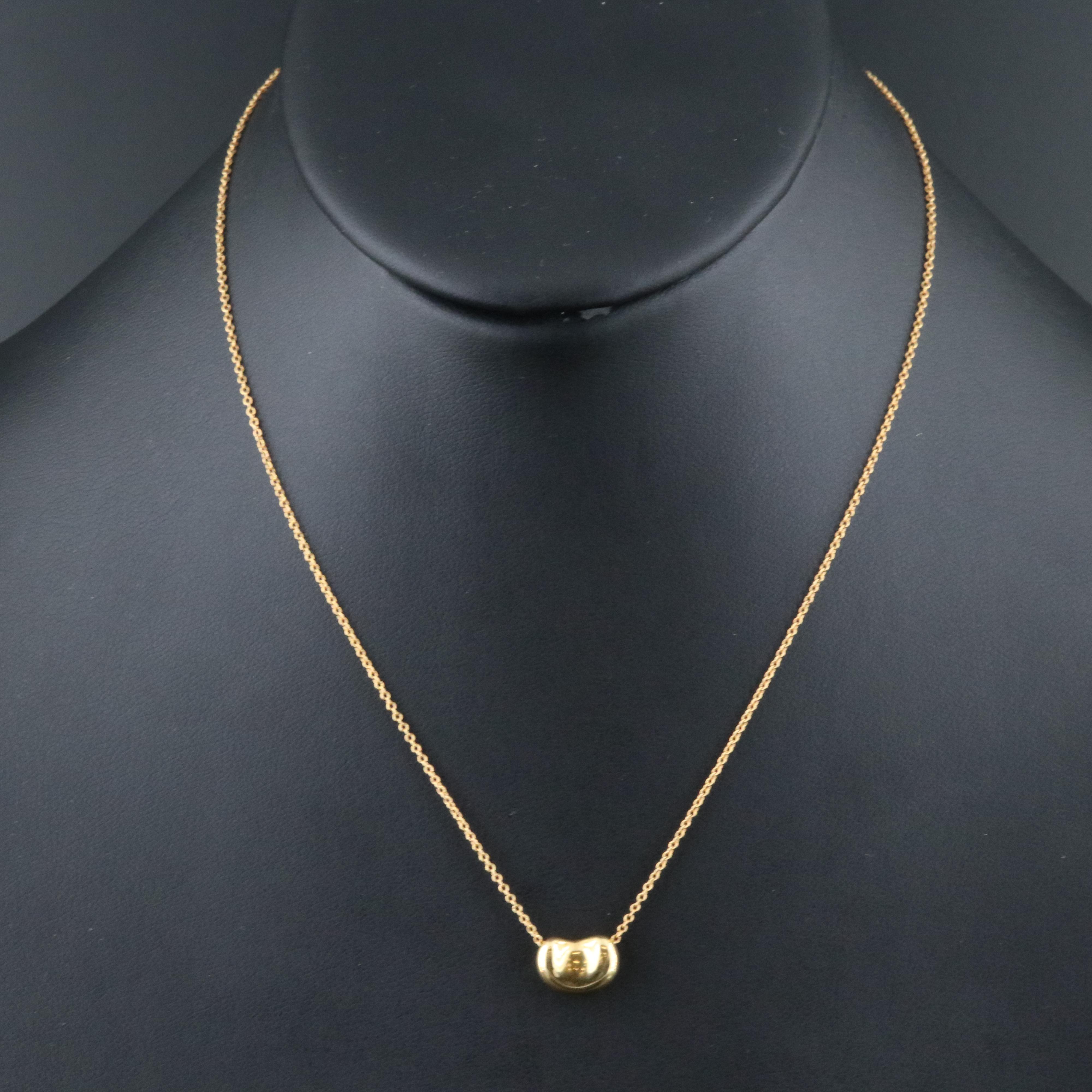 Elsa Peretti for Tiffany & Co. 18K Bean Design Necklace