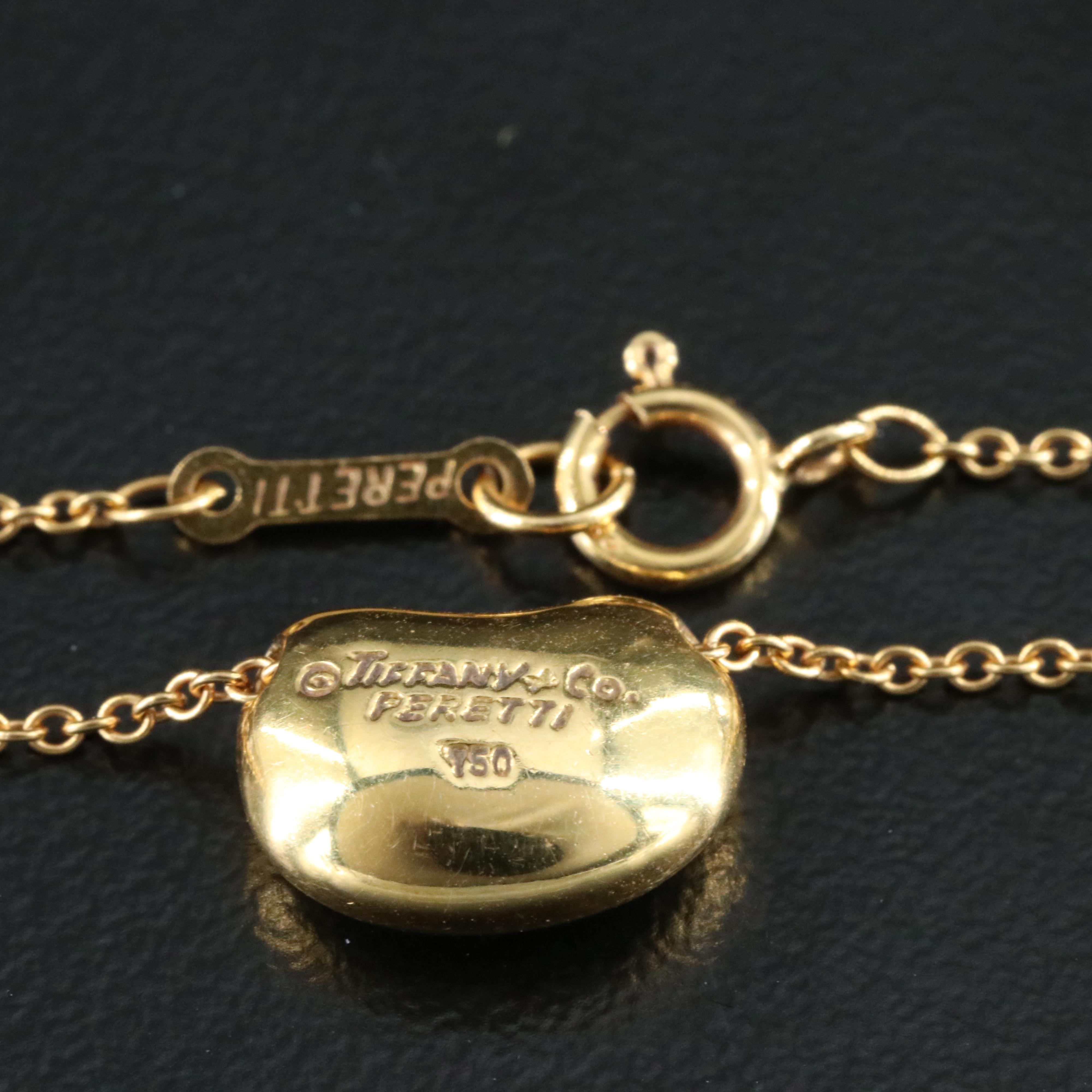 Elsa Peretti for Tiffany & Co. 18K Bean Design Necklace