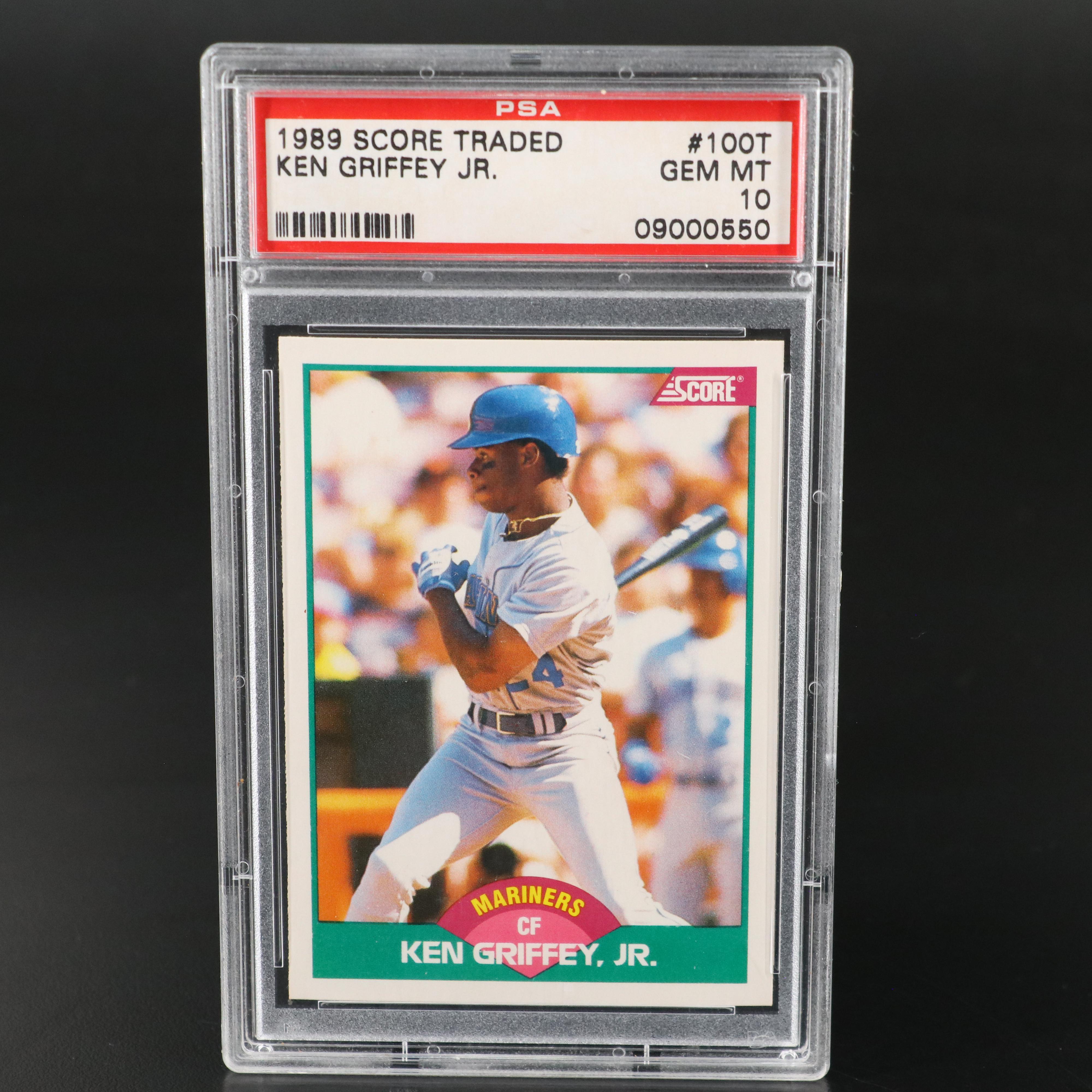 1989 Score Traded Ken Griffey Jr. Seattle Mariners Rookie Card Graded PSA 10
