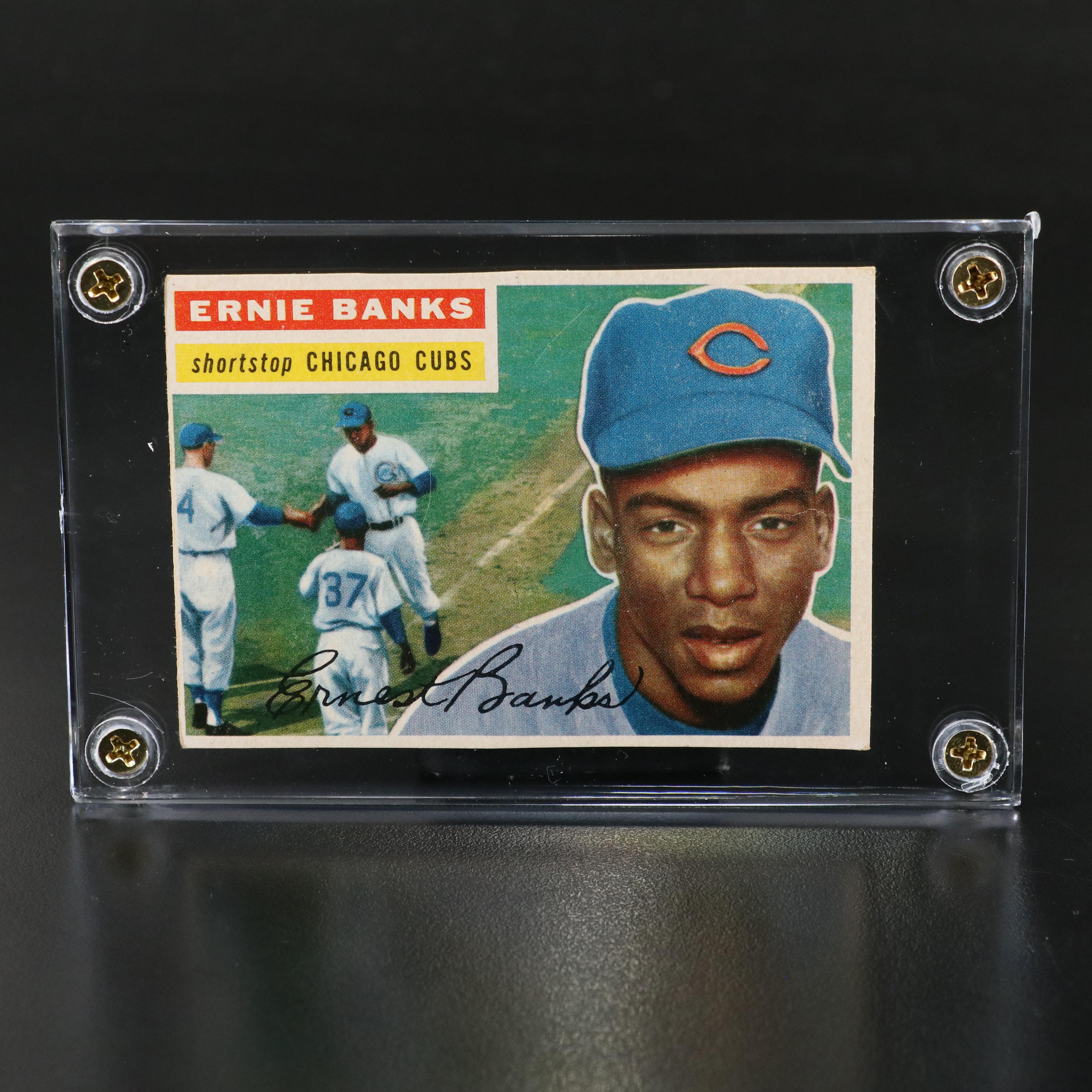 1956 Topps Ernie Banks Chicago Cubs Baseball Card