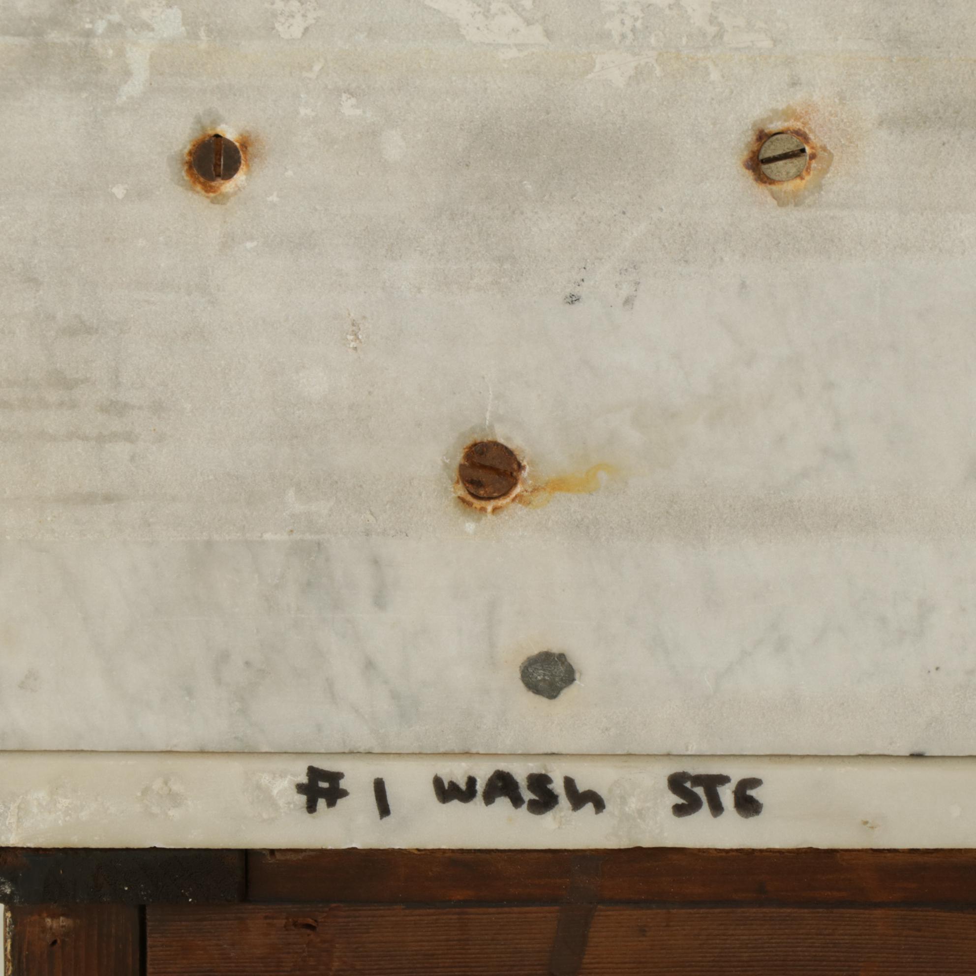 Classical Rosewood and White Marble Washstand, circa 1830