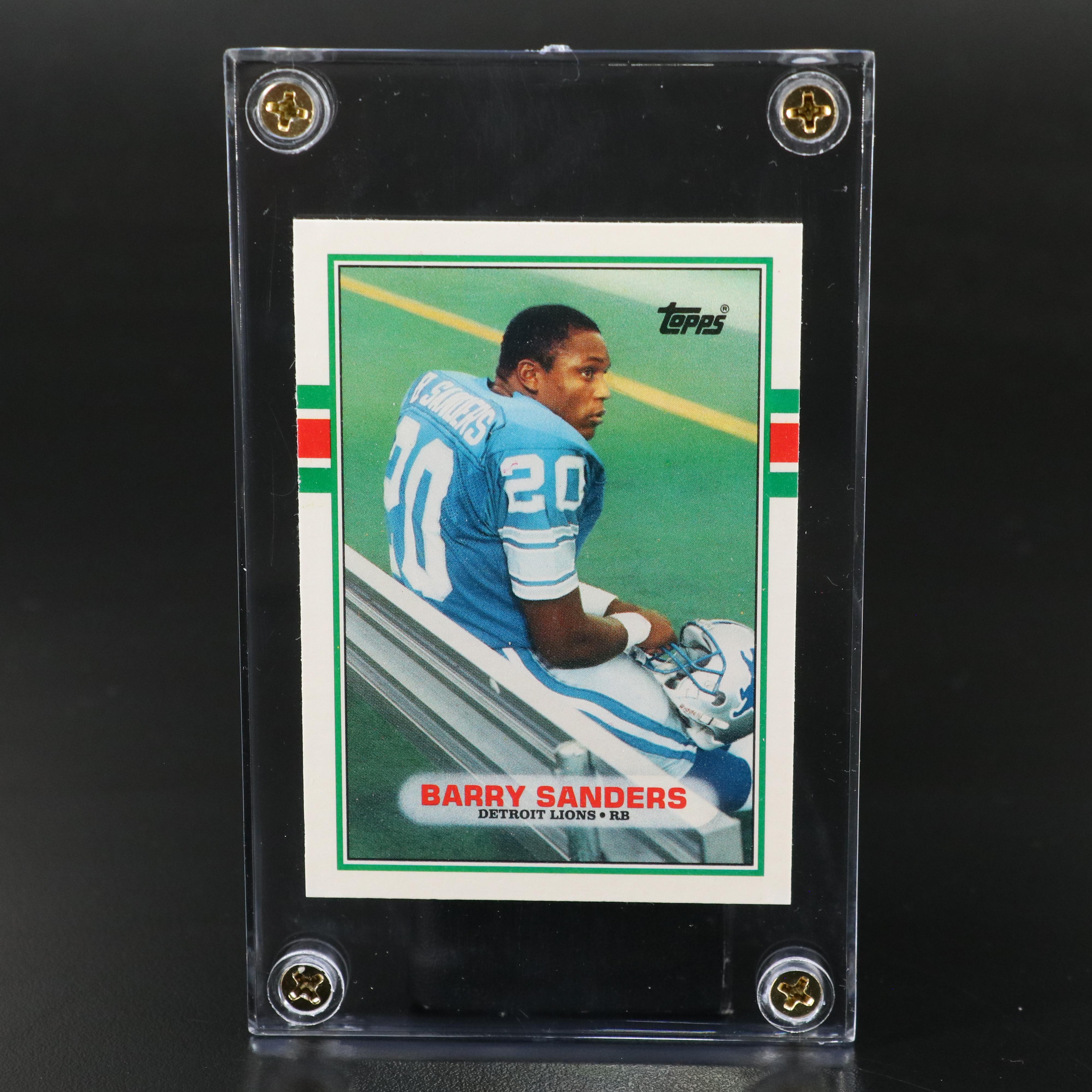 1989 Topps Traded Barry Sanders Detroit Lions Rookie Football Card