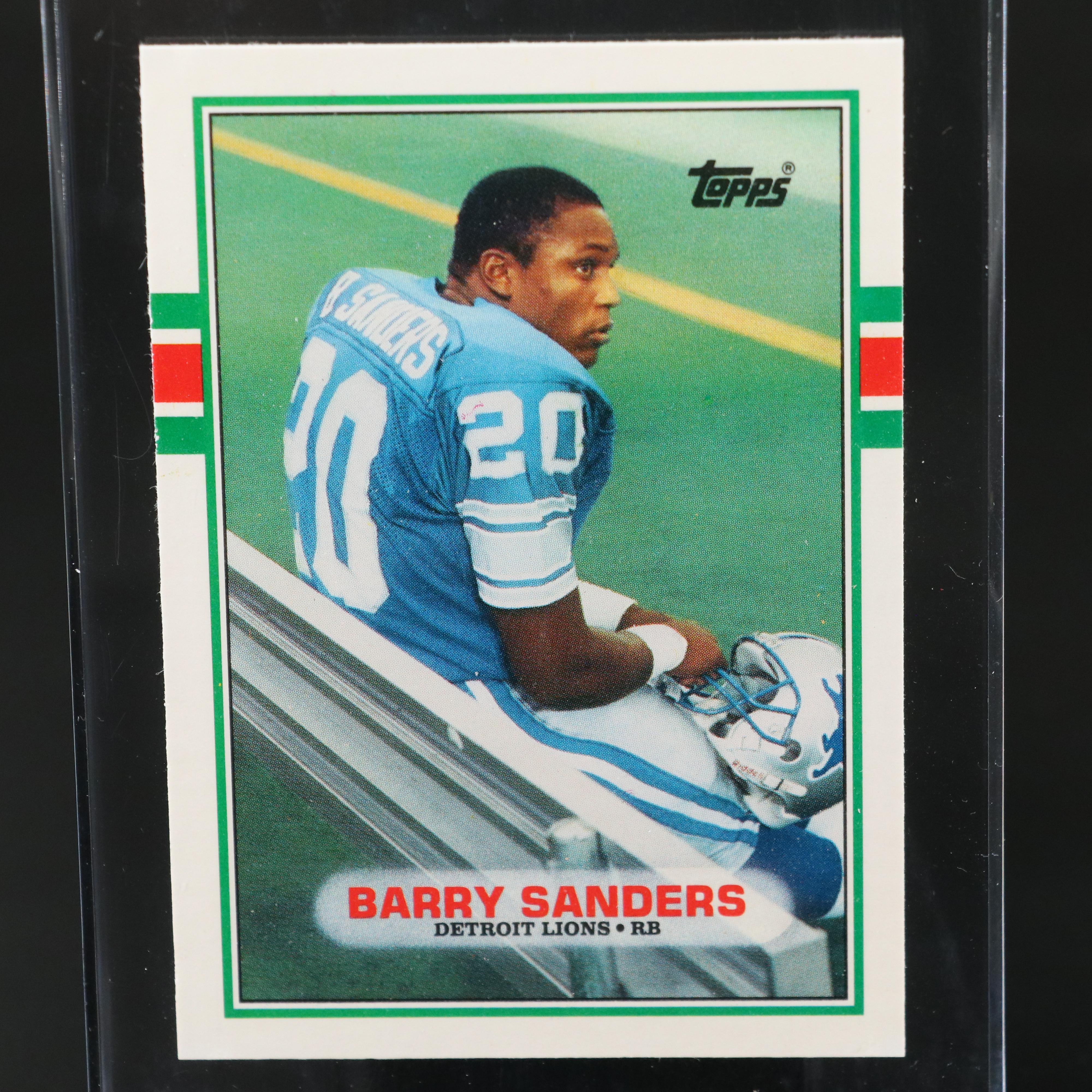 1989 Topps Traded Barry Sanders Detroit Lions Rookie Football Card