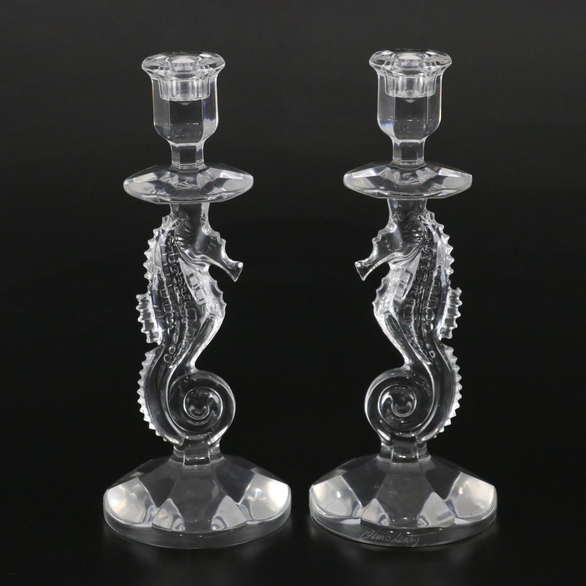 Waterford Crystal Seahorse Candlestick Holders