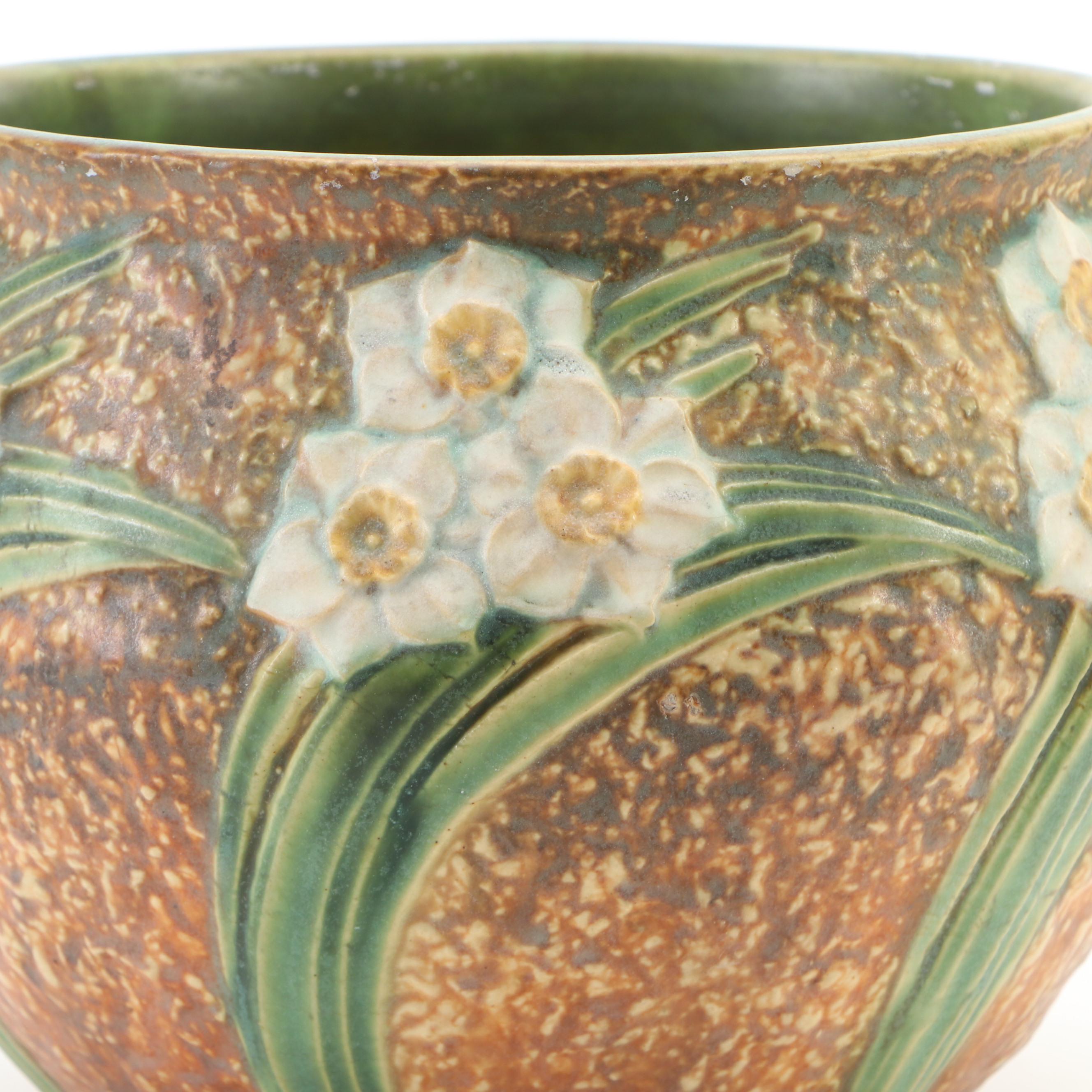 Roseville Pottery "Jonquil" Ceramic Jardinieres, Mid-20th Century