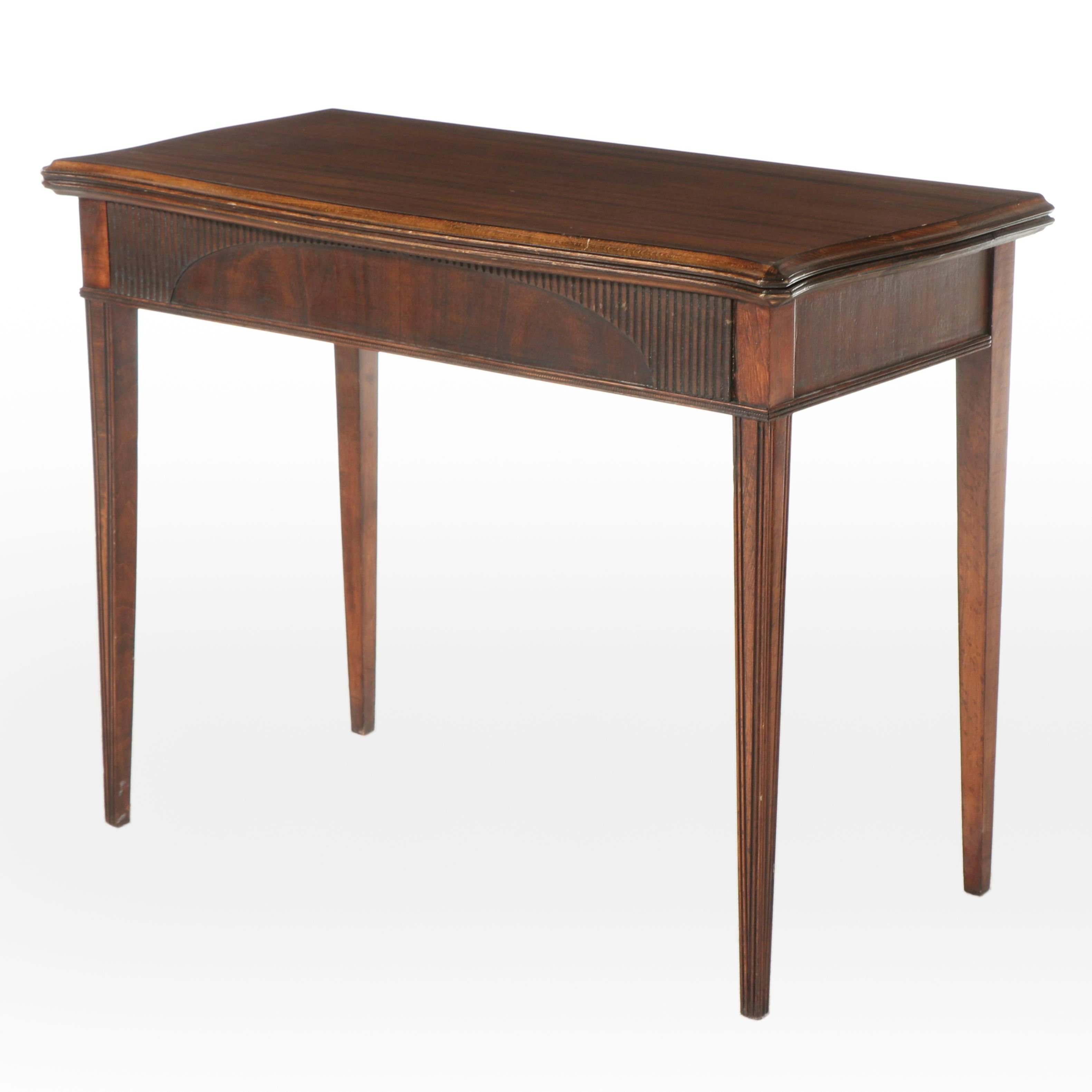 George III Style Mahogany Flip-Top Dining Table, Early 20th Century