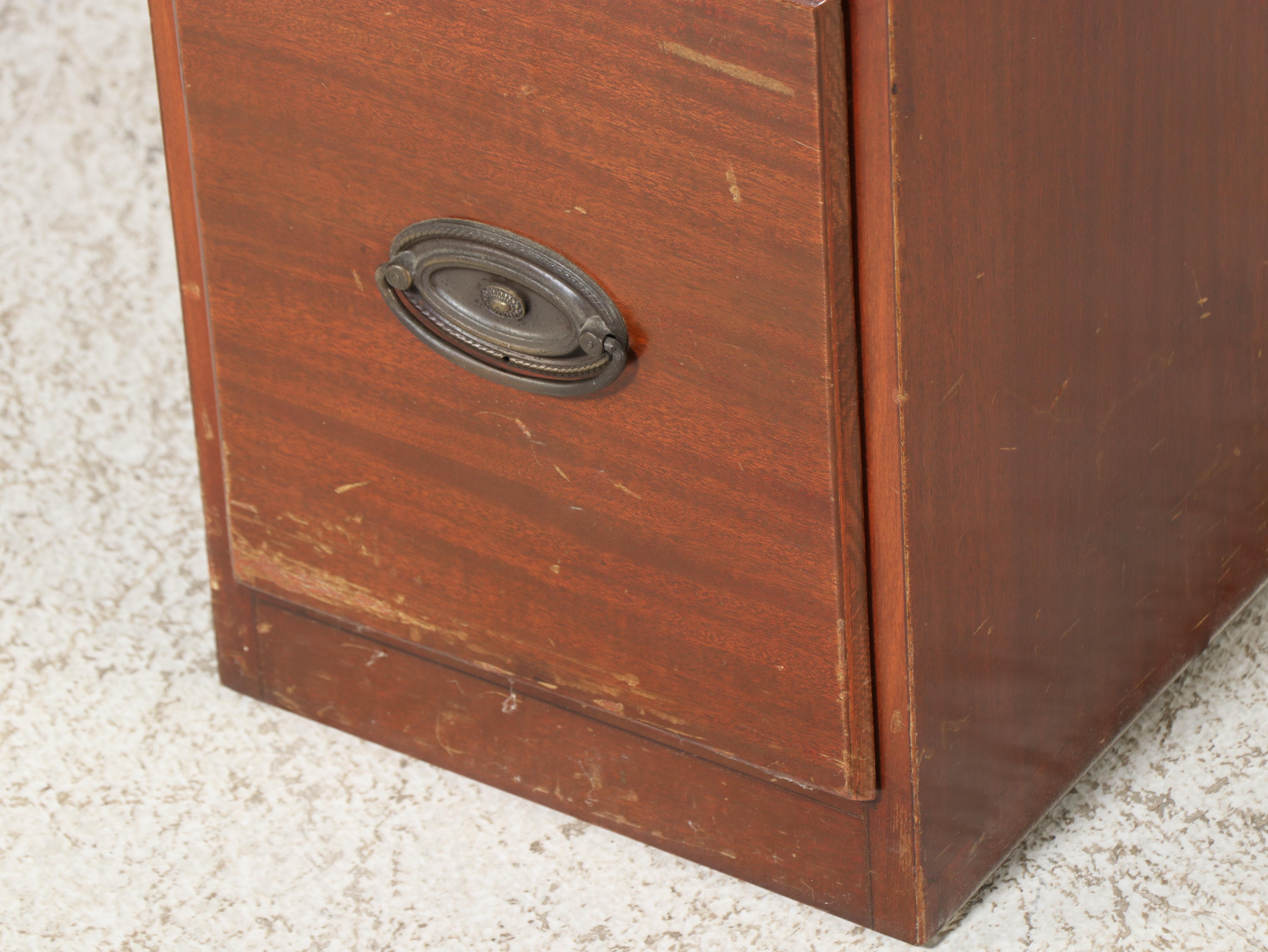 Elna Carina Sewing Machine in Mahogany Cabinet, Mid to Late 20th Century