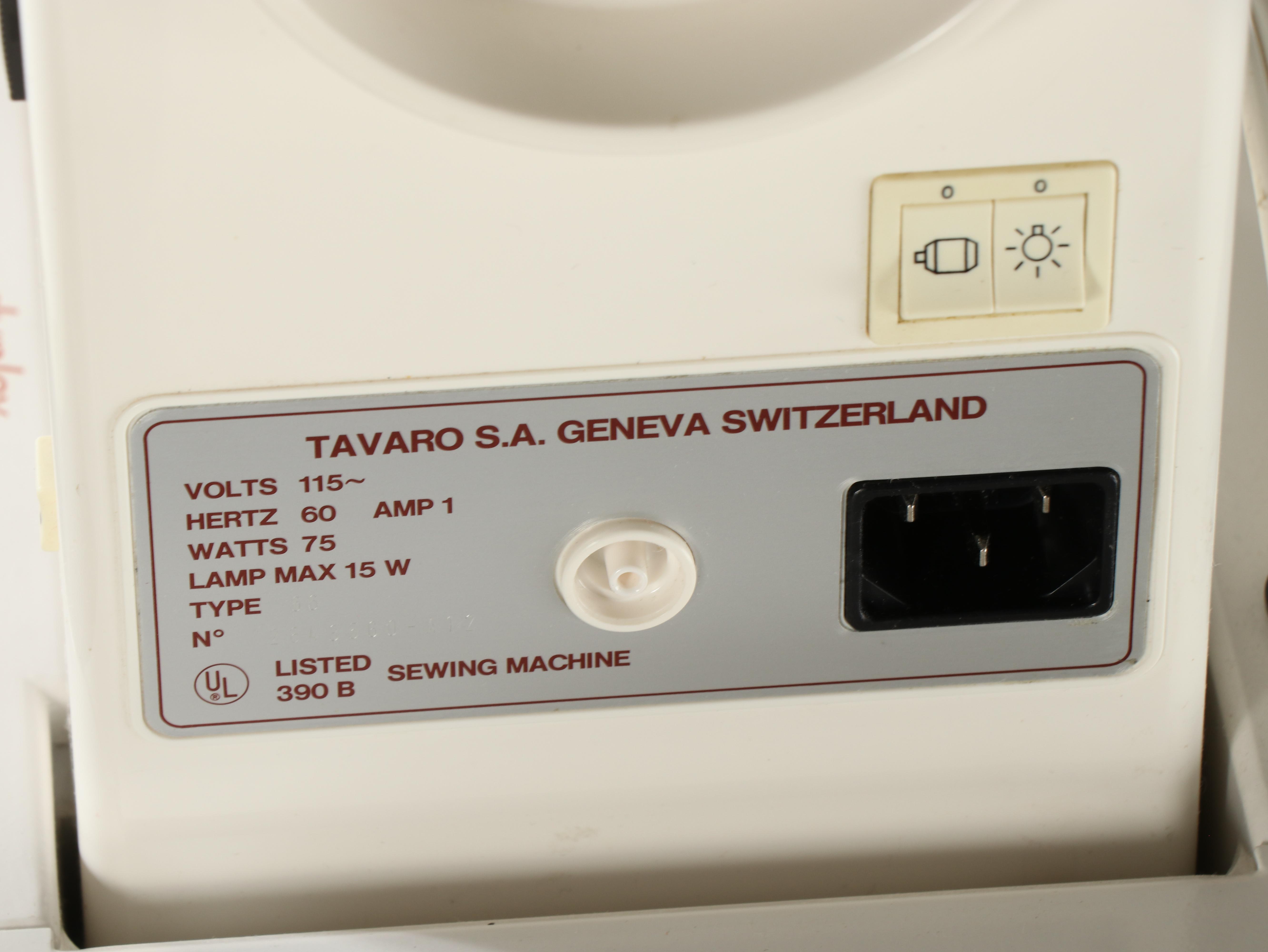 Elna Carina Sewing Machine in Mahogany Cabinet, Mid to Late 20th Century