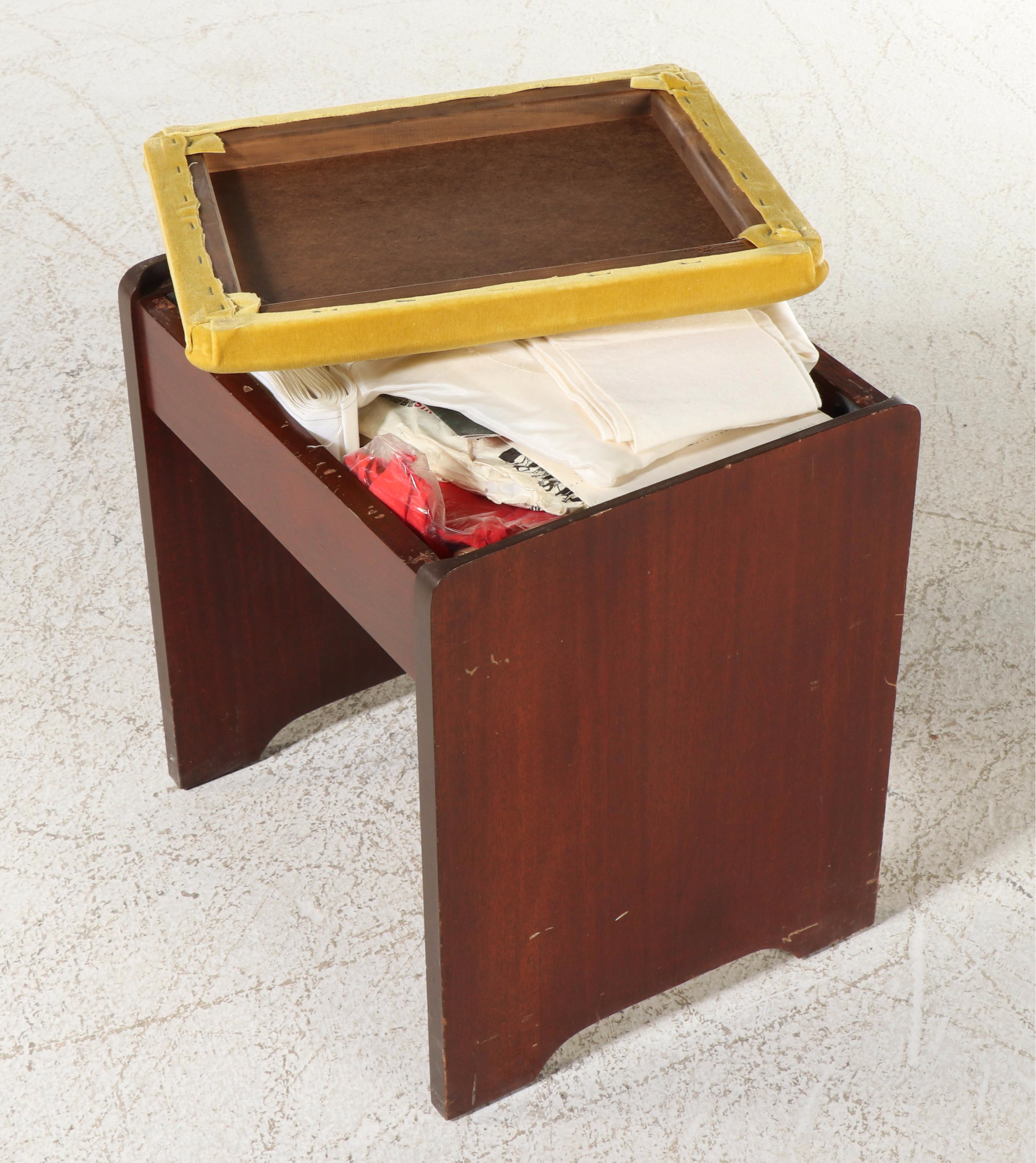 Elna Carina Sewing Machine in Mahogany Cabinet, Mid to Late 20th Century