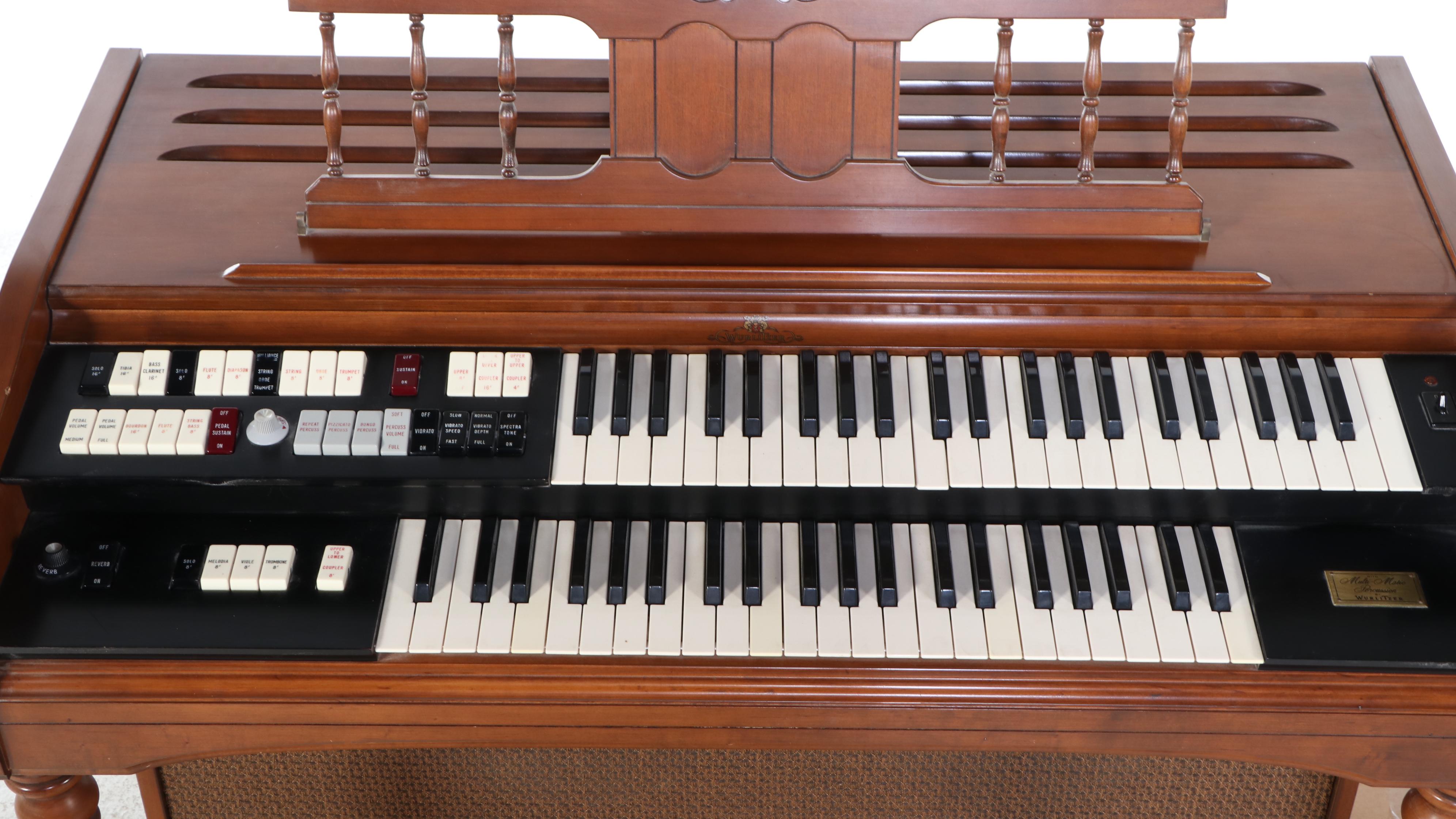 Wuirlitzer Multi-Matic Percussion Model 4070 Organ & Matching Stool, Sheet Music