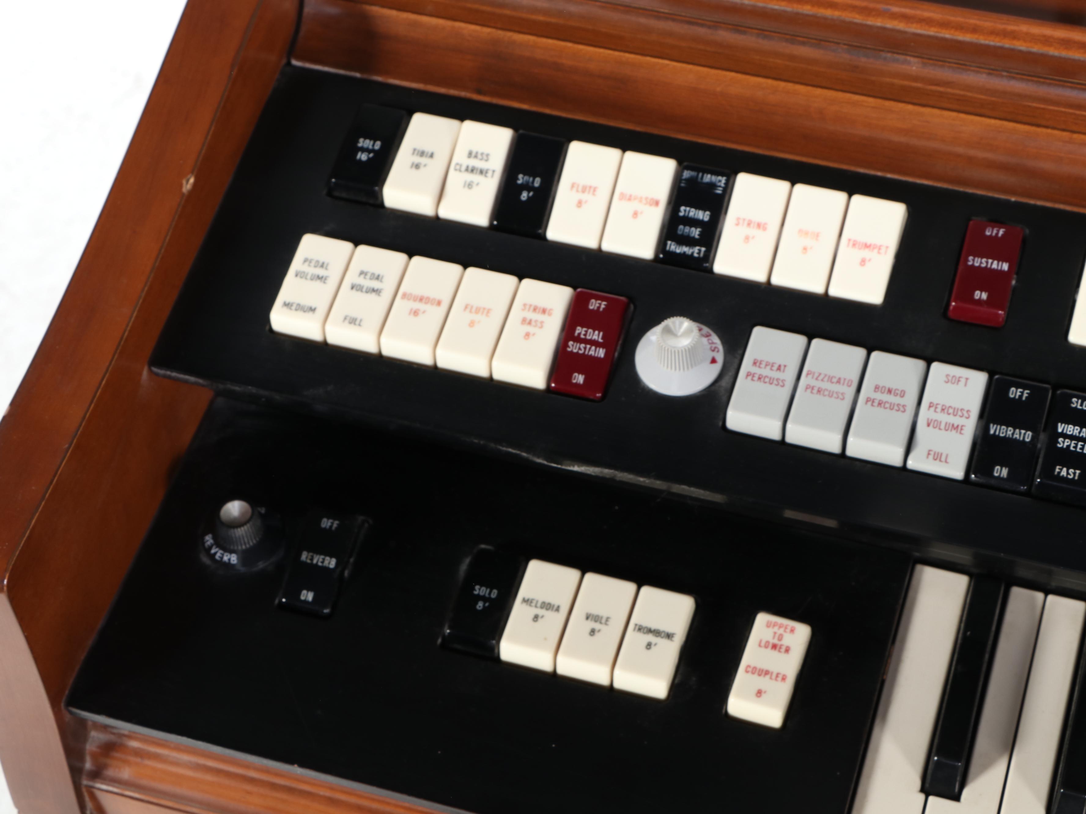 Wuirlitzer Multi-Matic Percussion Model 4070 Organ & Matching Stool, Sheet Music