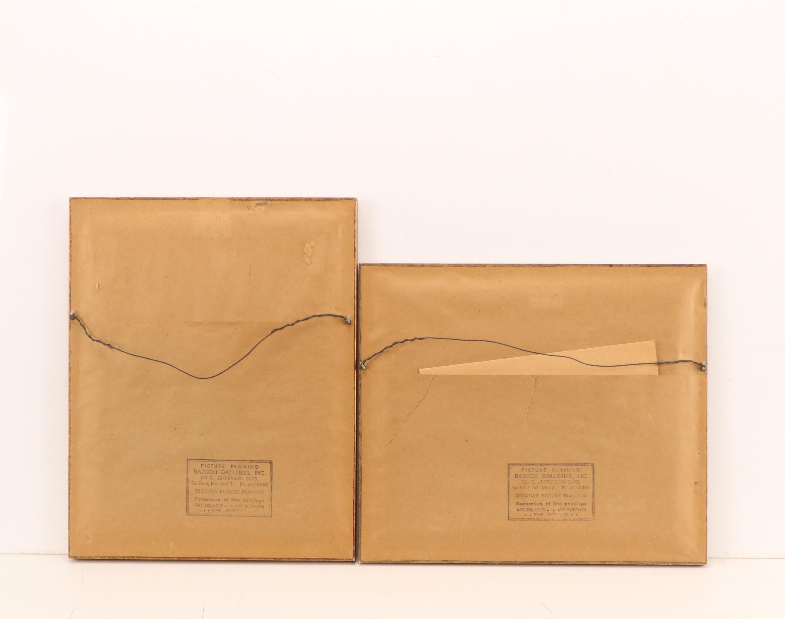 Alonzo Stevens Woodcuts "Nine Ladies Dancing" and "Eight Maids Milking"