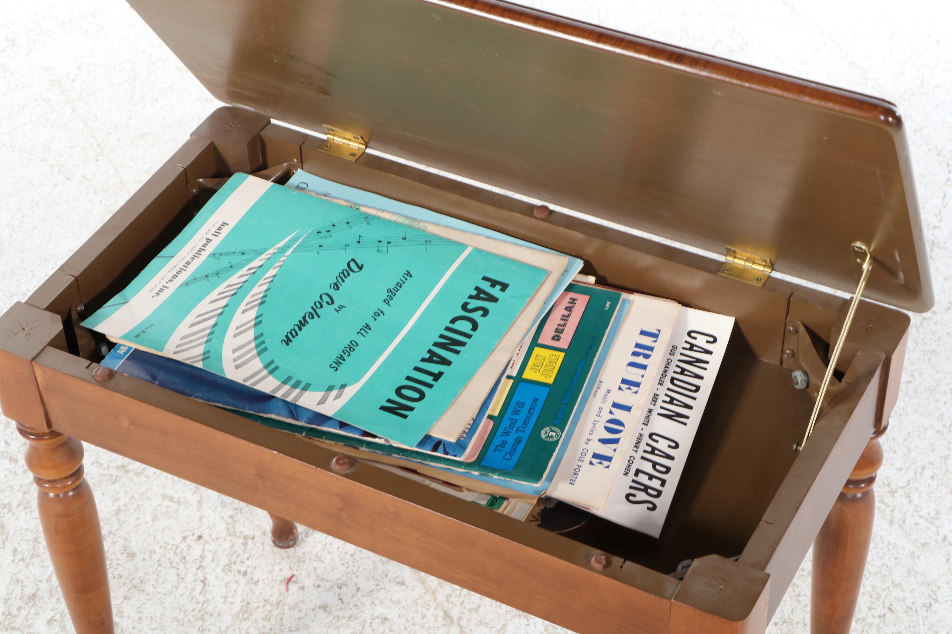 Wuirlitzer Multi-Matic Percussion Model 4070 Organ & Matching Stool, Sheet Music