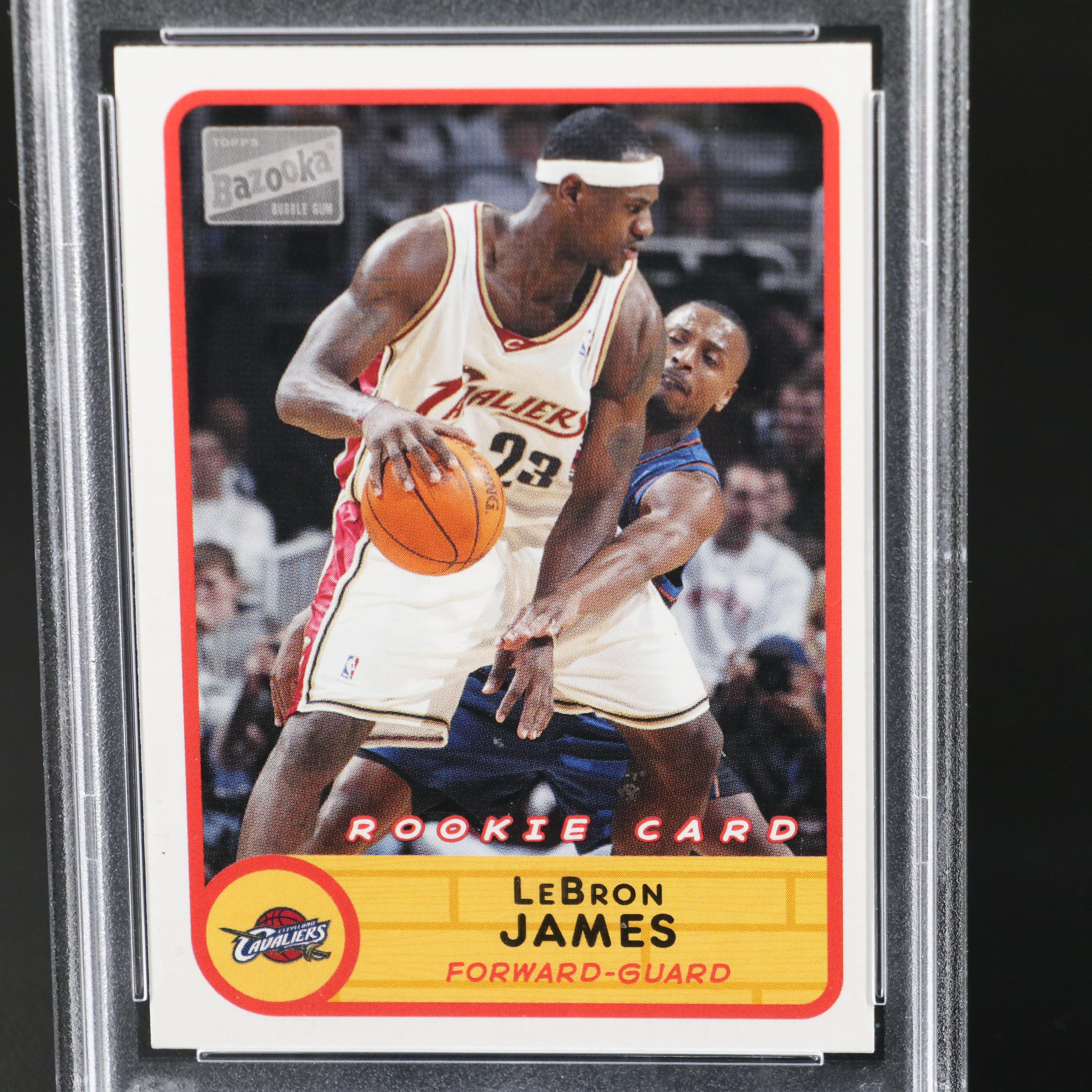2003 Bazooka LeBron James Rookie Basketball Card Graded PSA 9