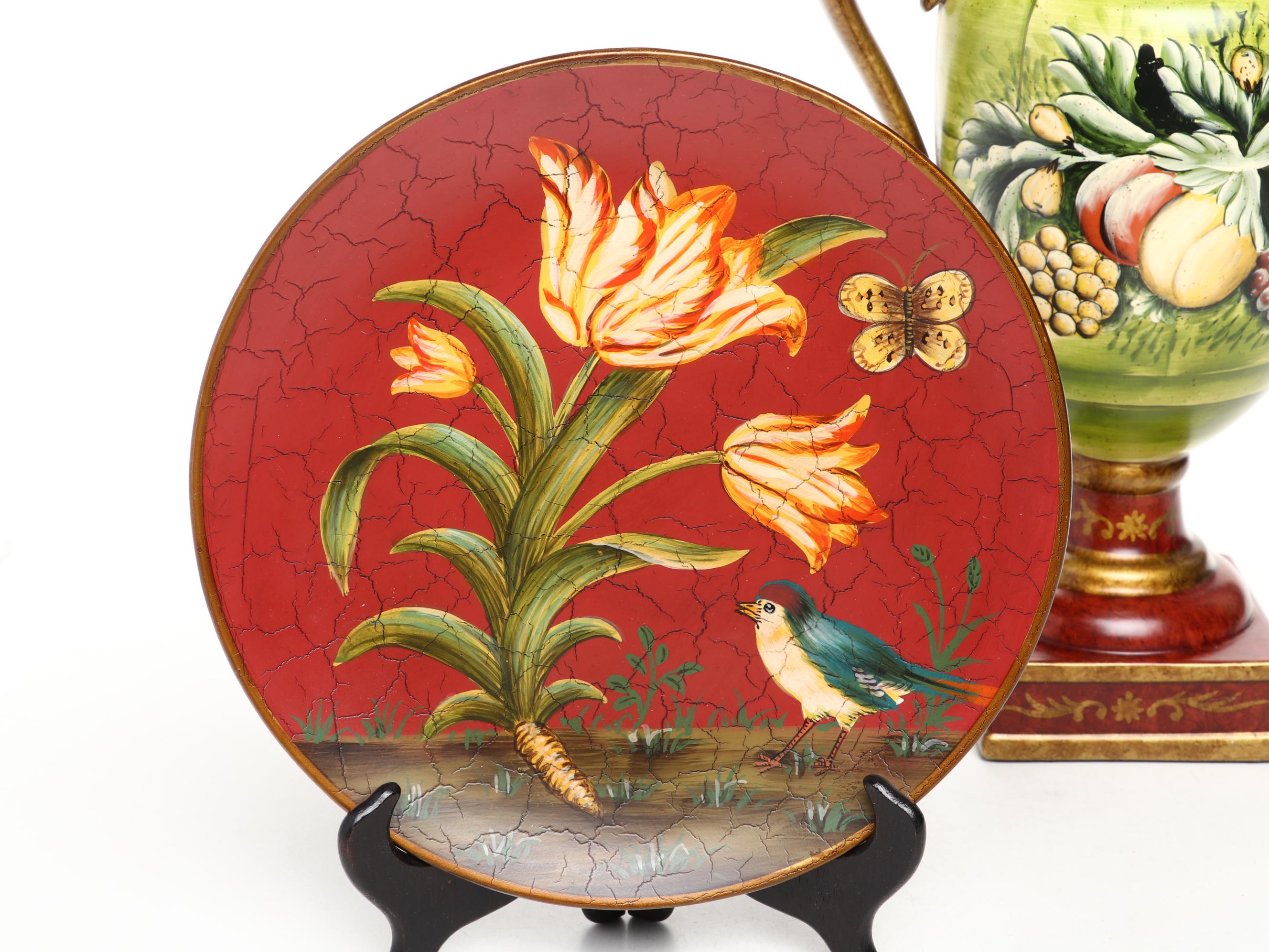 Toyo Raymond Waites Decorative Plates and Urn