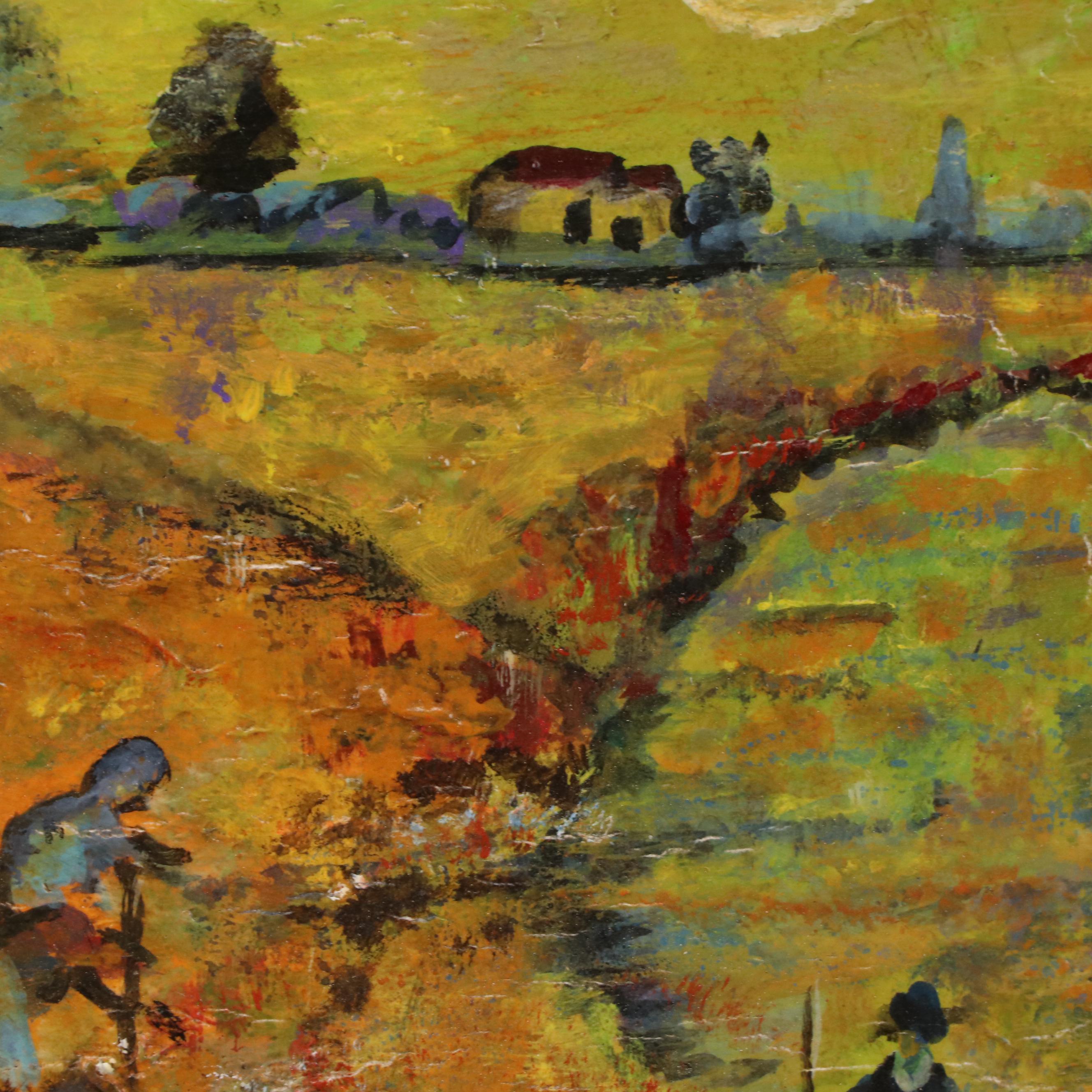 After Vincent Van Gogh Oil Painting "The Red Vineyard"