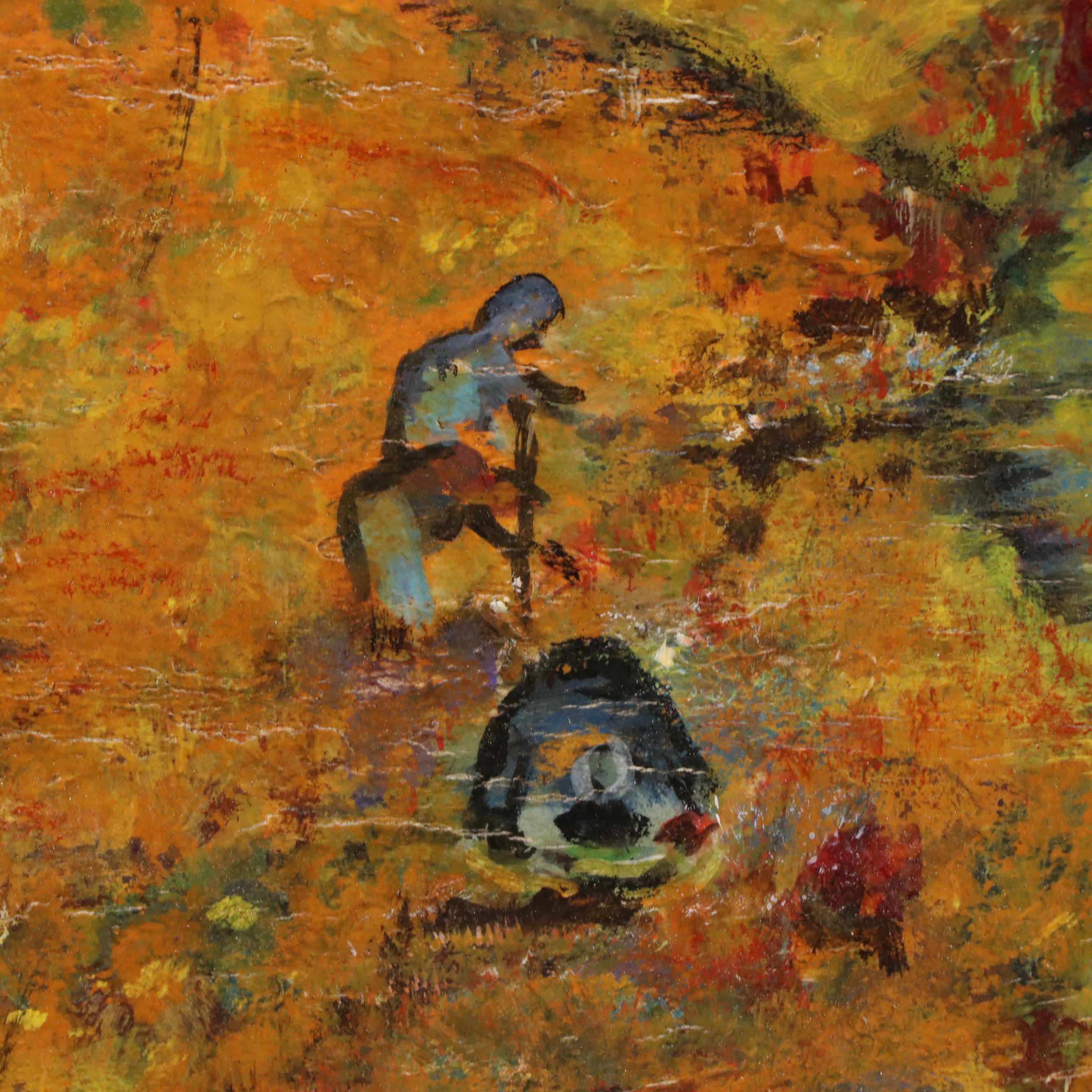 After Vincent Van Gogh Oil Painting "The Red Vineyard"