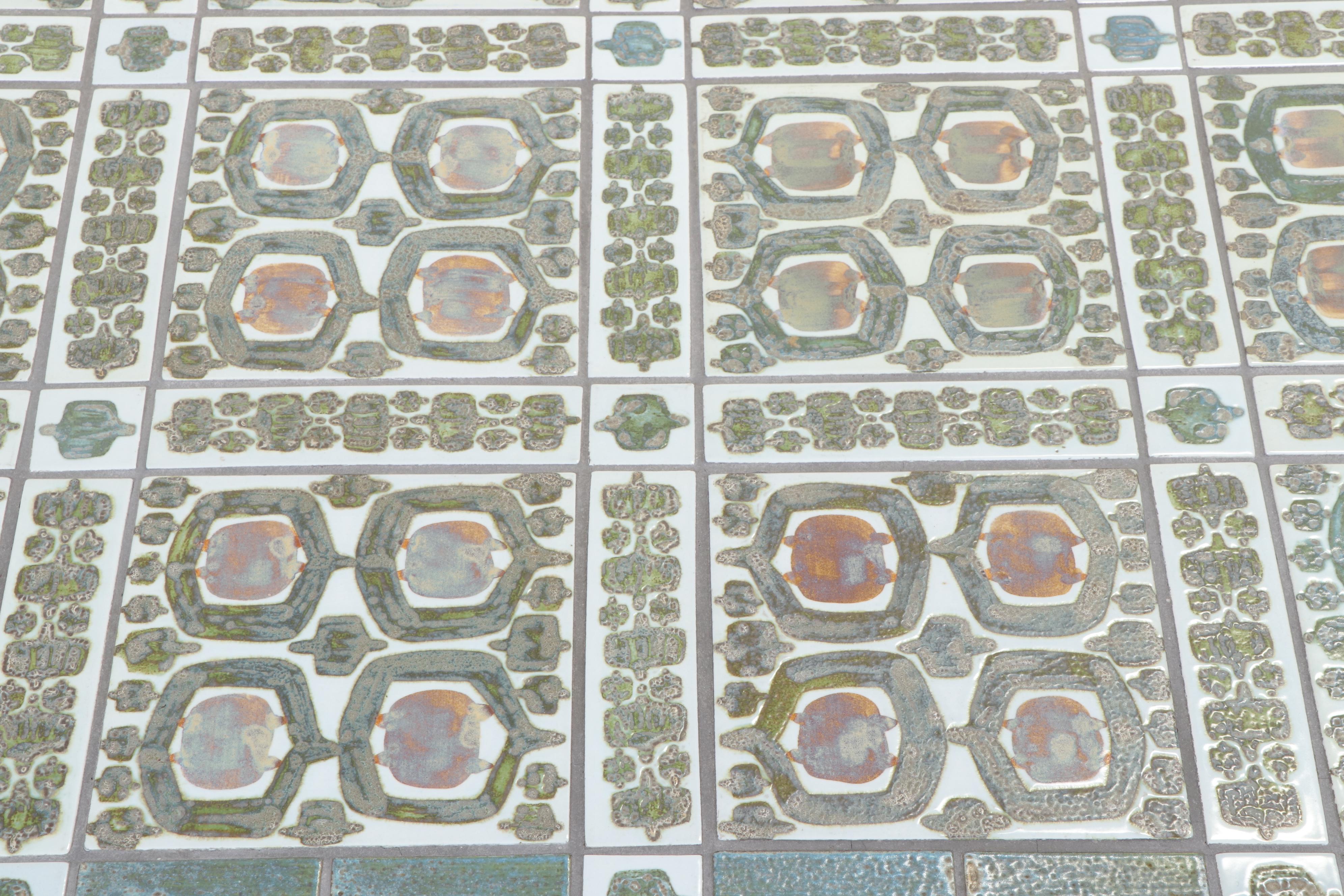 Haslev Møbelsnedkeri Danish Modern Teak and Porcelain Tile Coffee Table, c. 1960