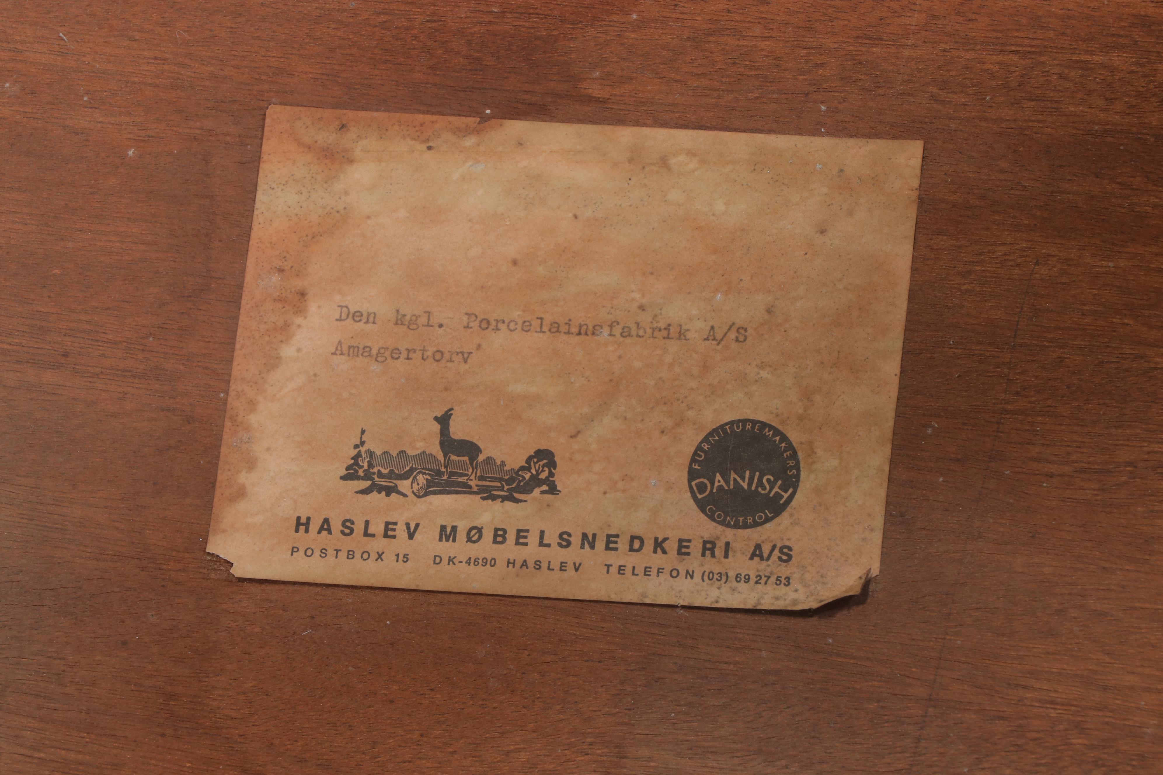 Haslev Møbelsnedkeri Danish Modern Teak and Porcelain Tile Coffee Table, c. 1960