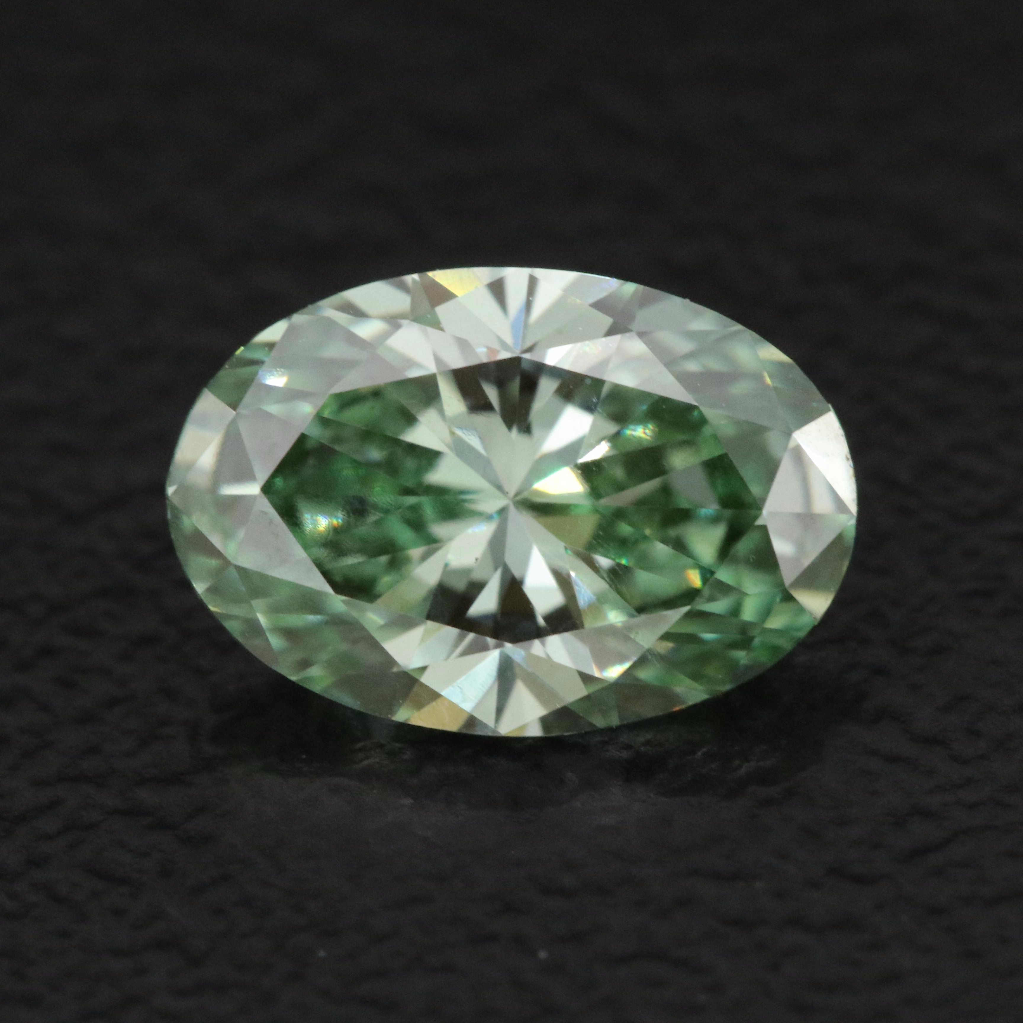 Loose 1.31 CT Lab Grown Fancy Green Diamond