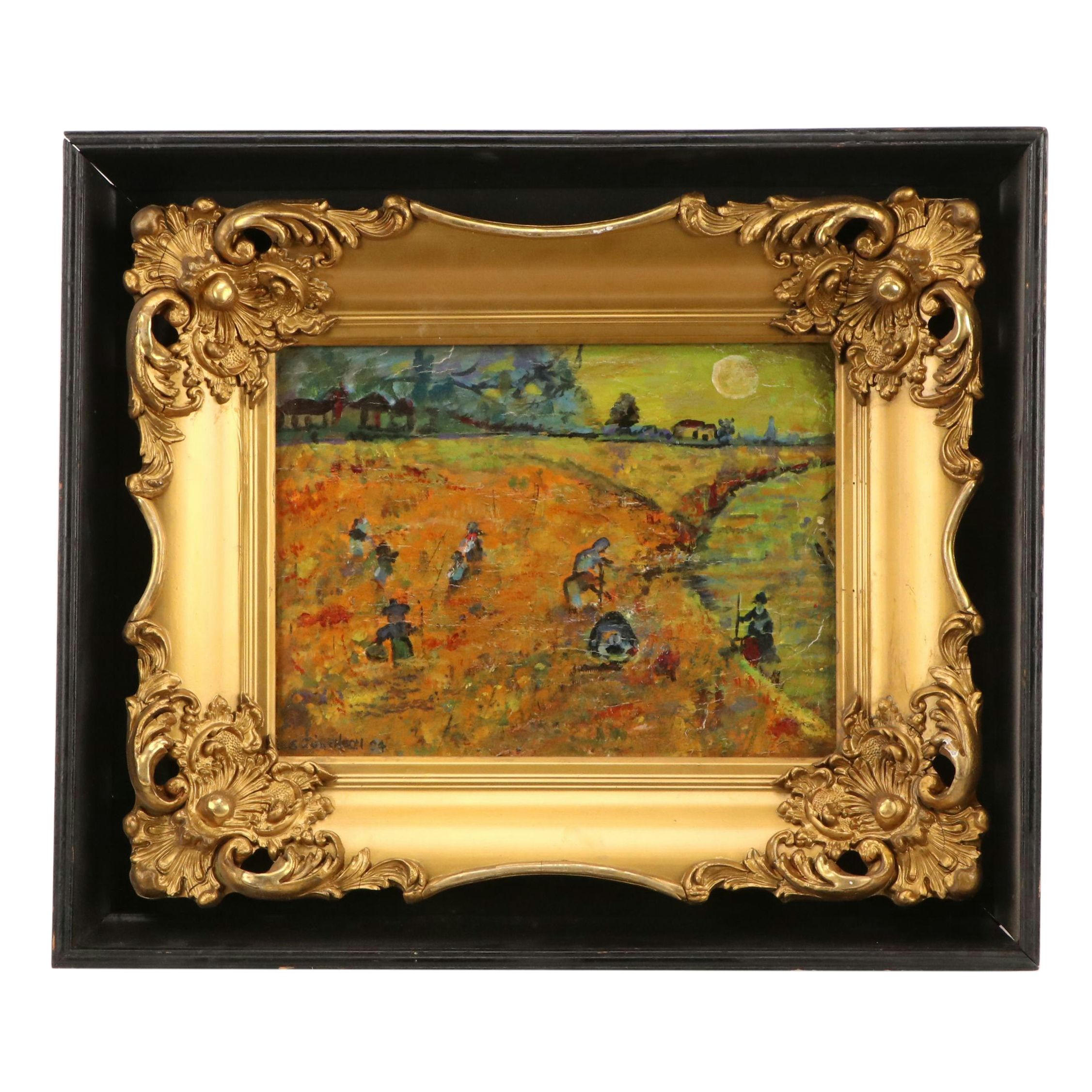 After Vincent Van Gogh Oil Painting "The Red Vineyard"