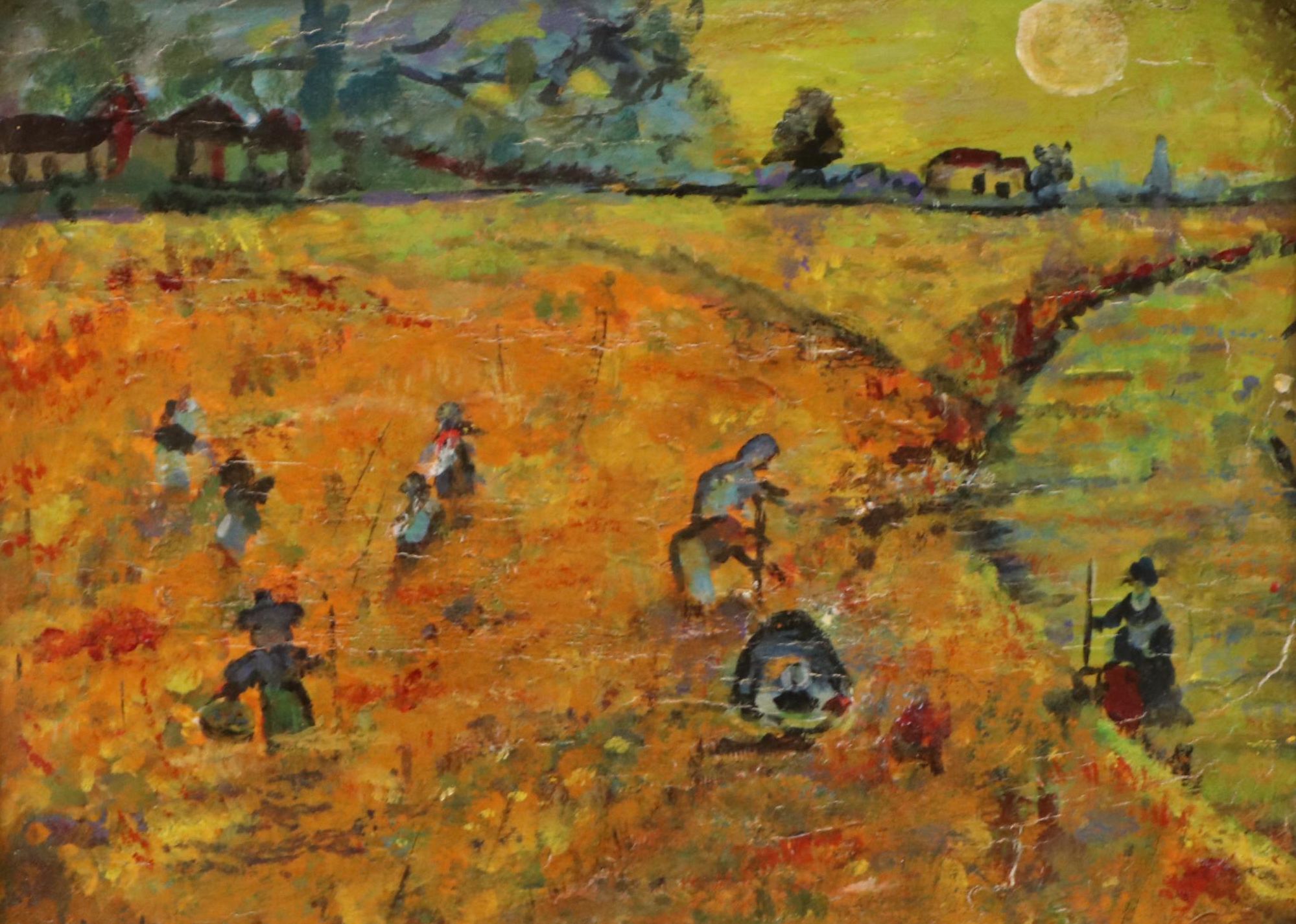 After Vincent Van Gogh Oil Painting "The Red Vineyard"