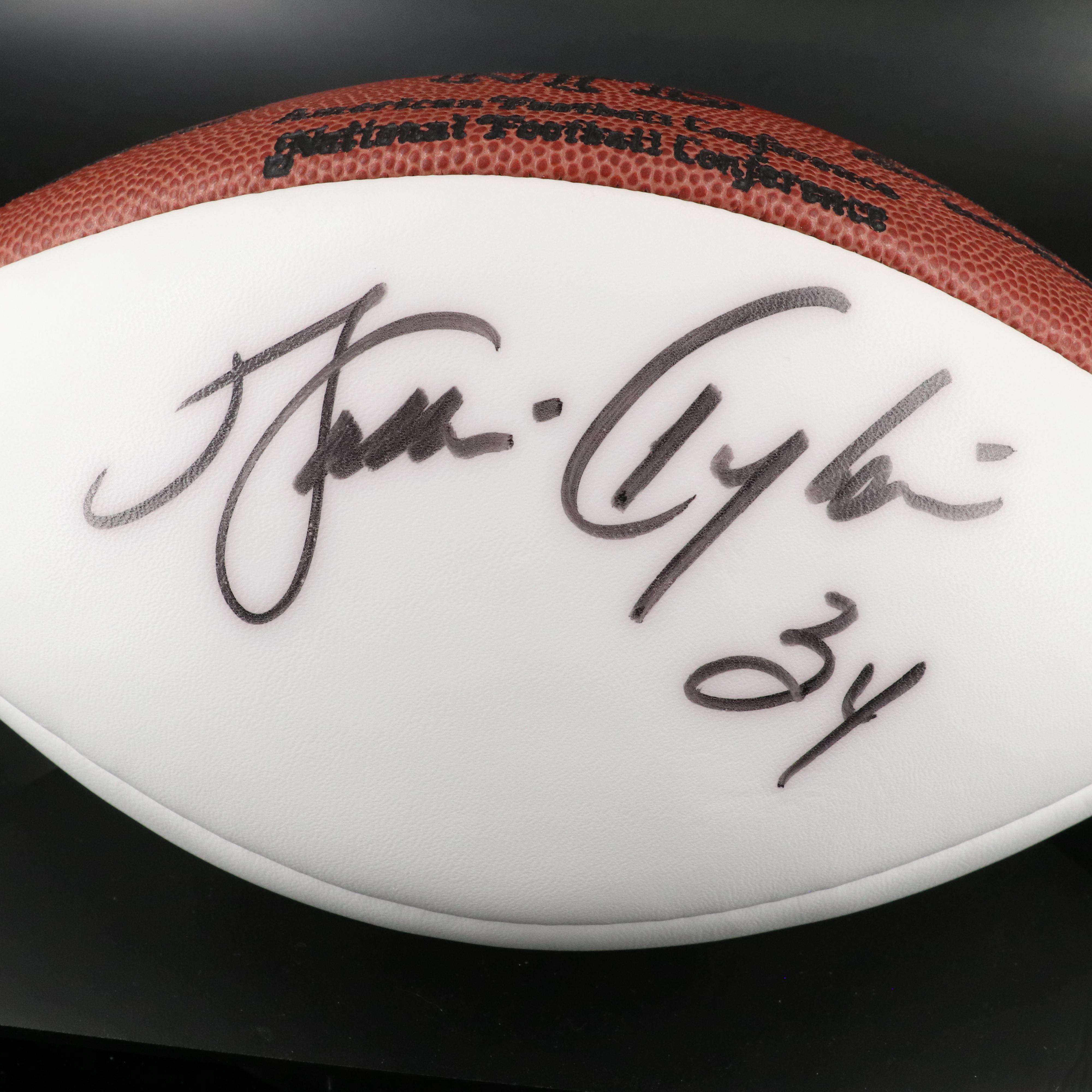 Walter Payton Signed Wilson NFL Official Football with Display