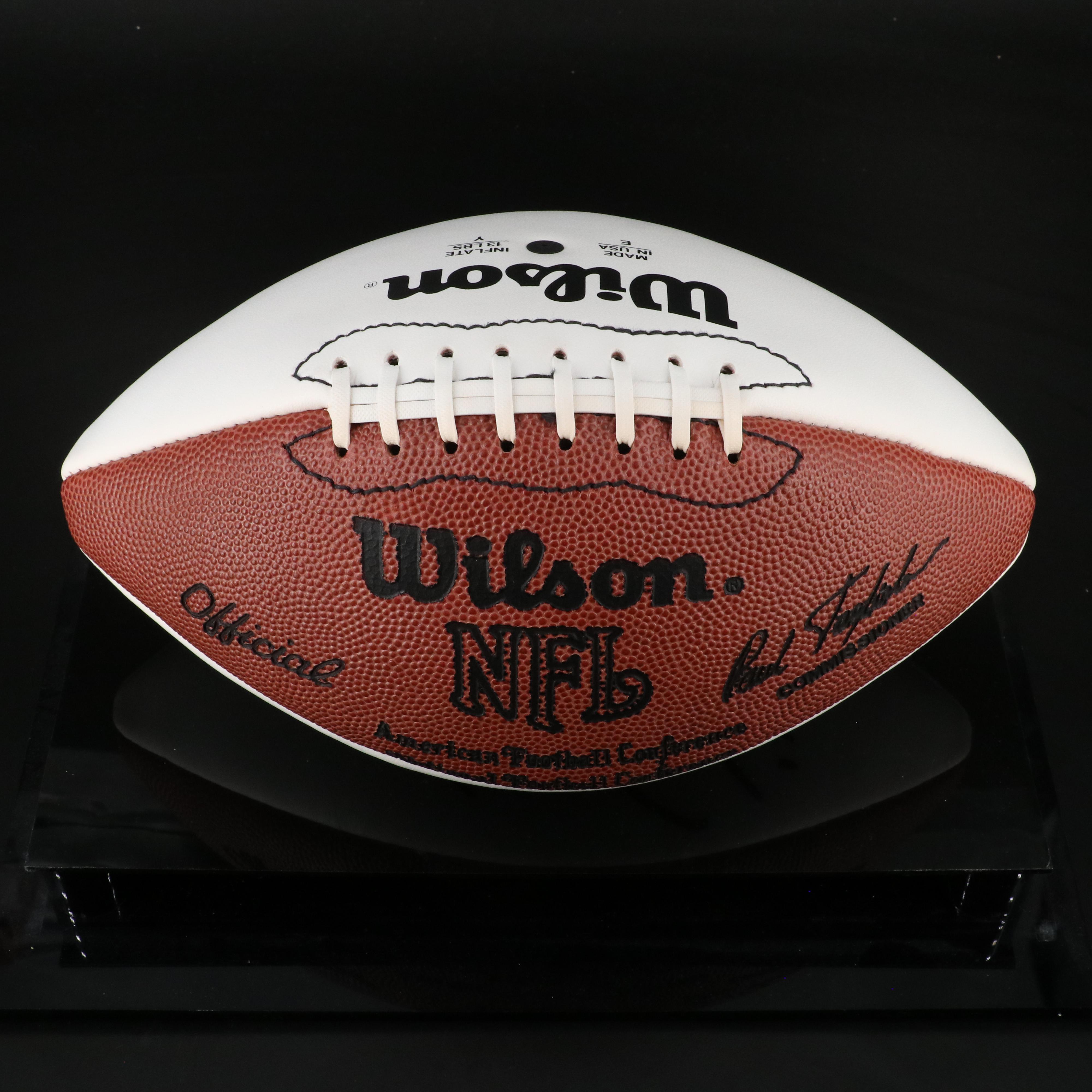 Walter Payton Signed Wilson NFL Official Football with Display