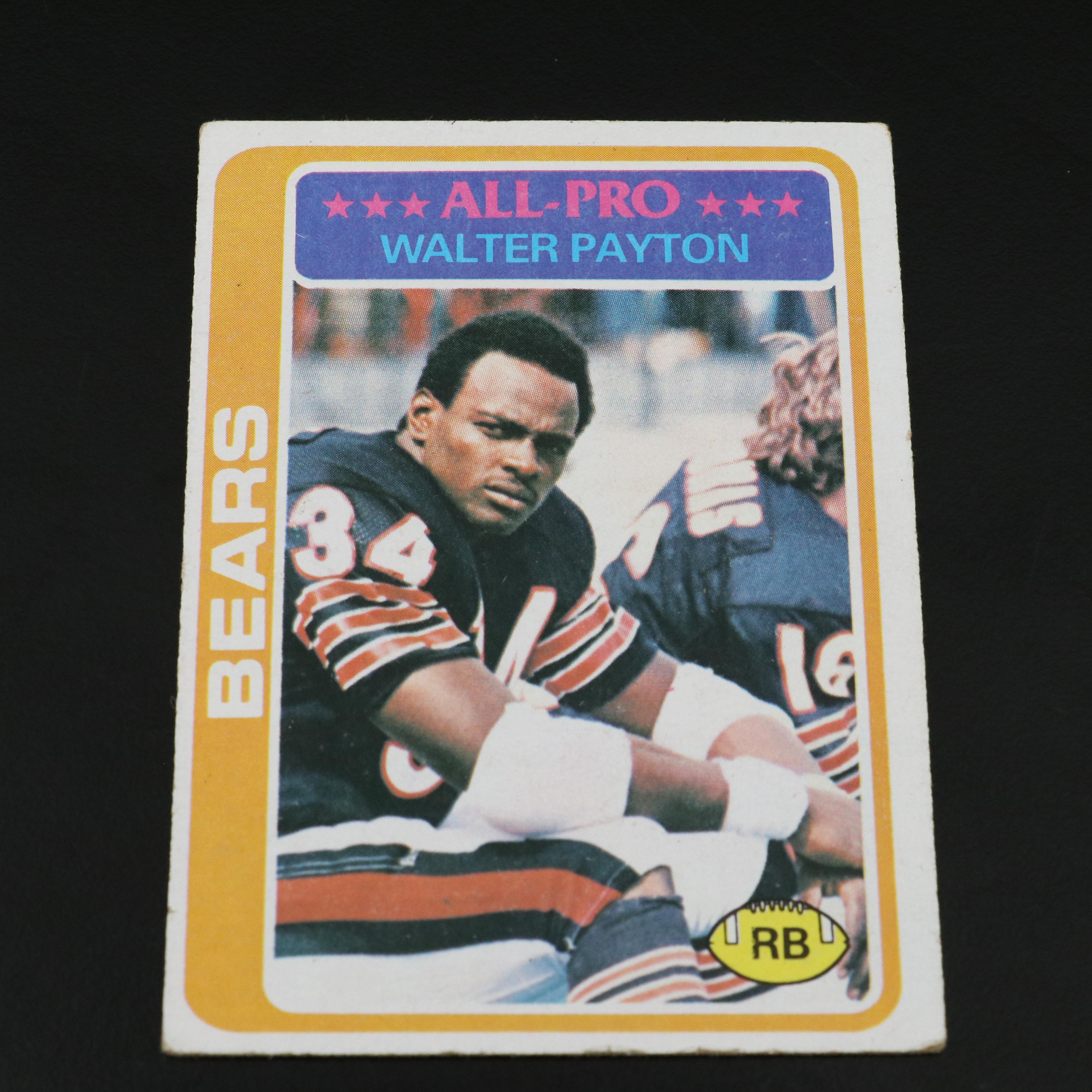 Walter Payton Signed Wilson NFL Official Football with Display