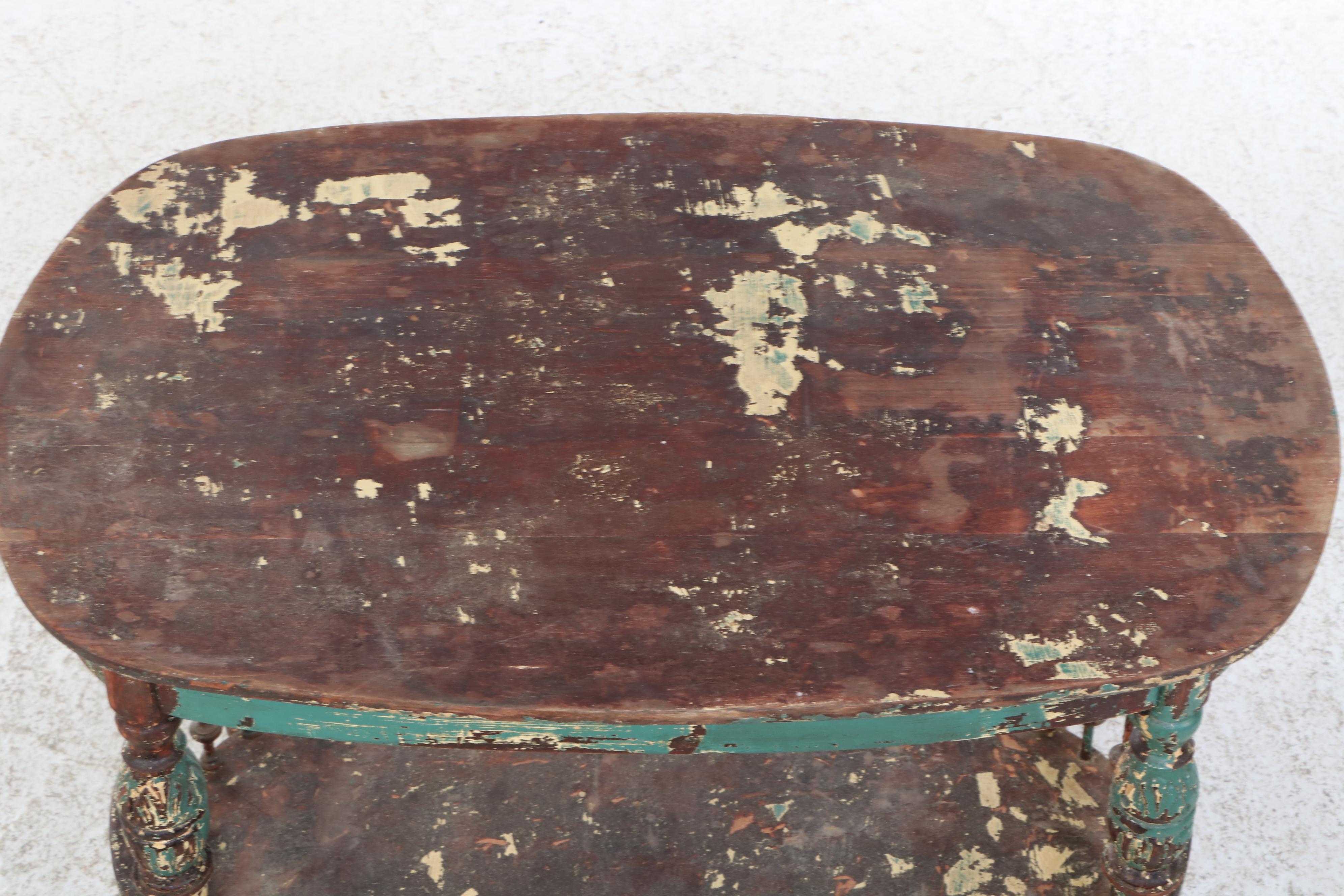 American Colonial Revival Painted Two-Tier Parlor Table, Early 20th Century