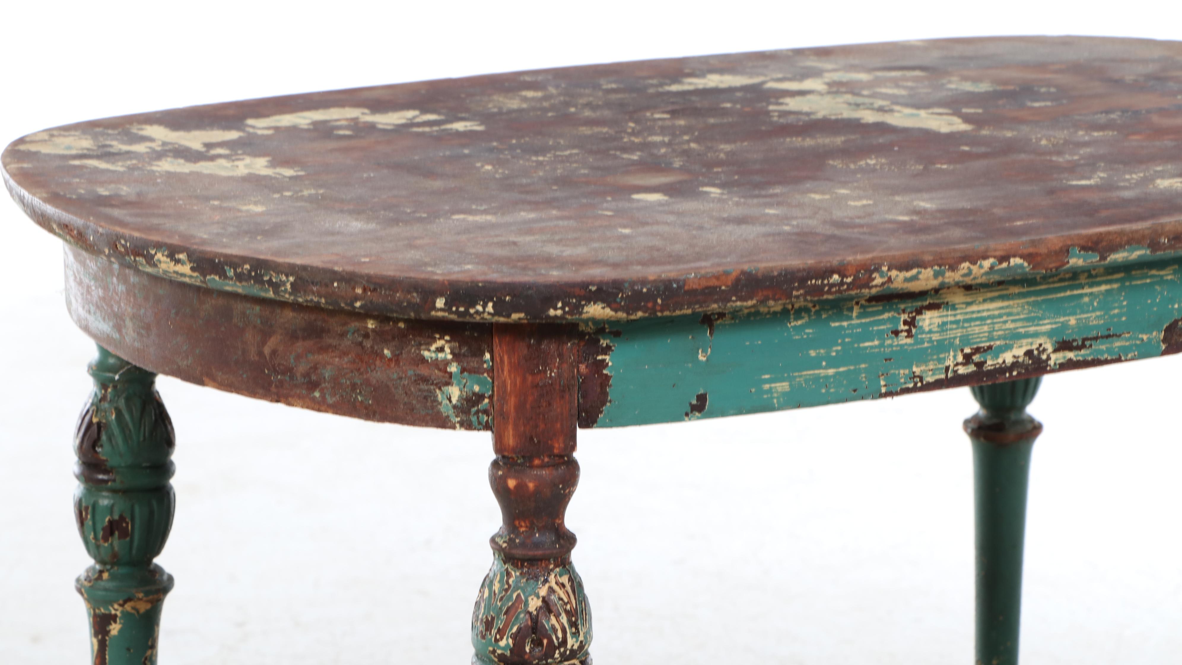 American Colonial Revival Painted Two-Tier Parlor Table, Early 20th Century