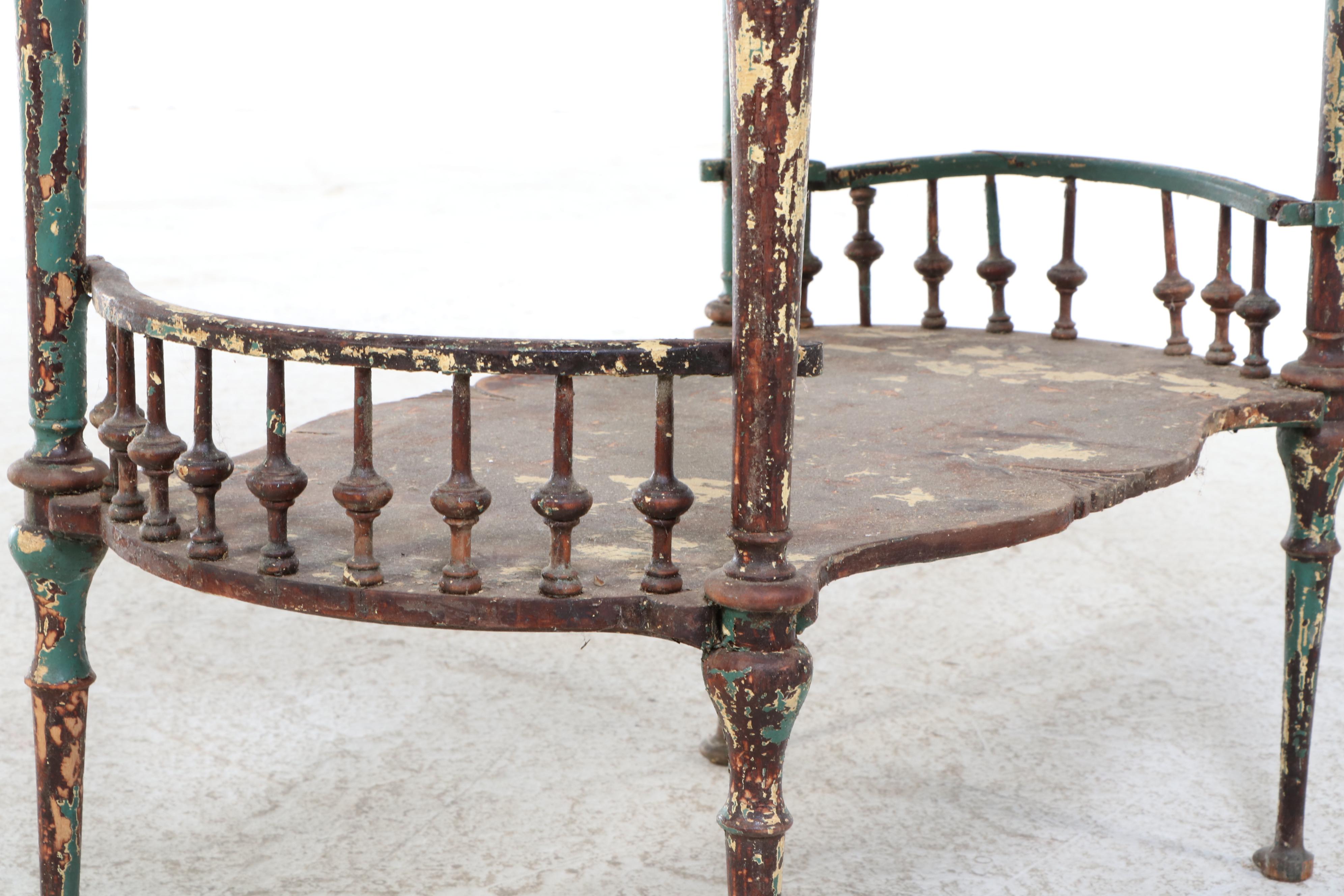 American Colonial Revival Painted Two-Tier Parlor Table, Early 20th Century