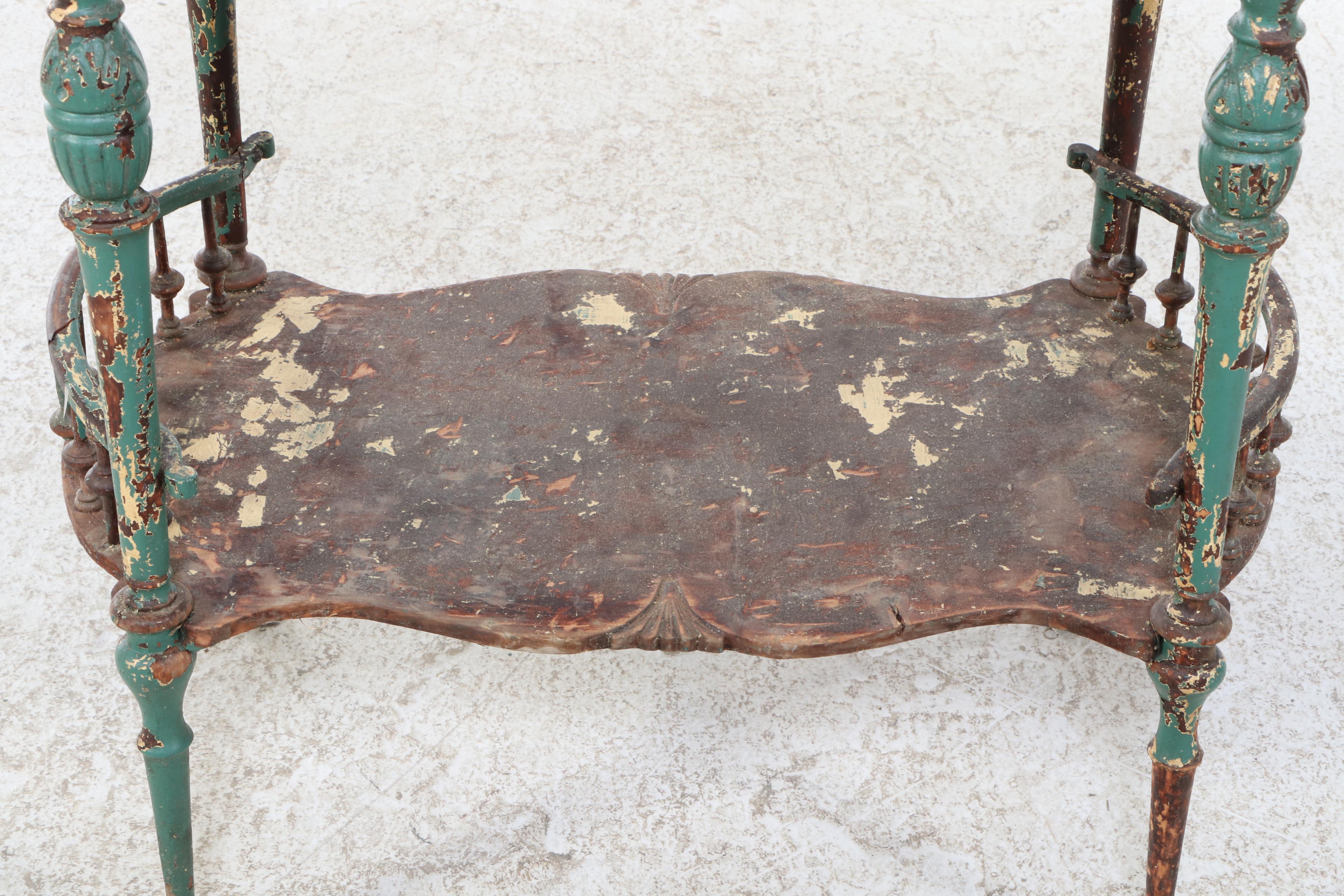 American Colonial Revival Painted Two-Tier Parlor Table, Early 20th Century