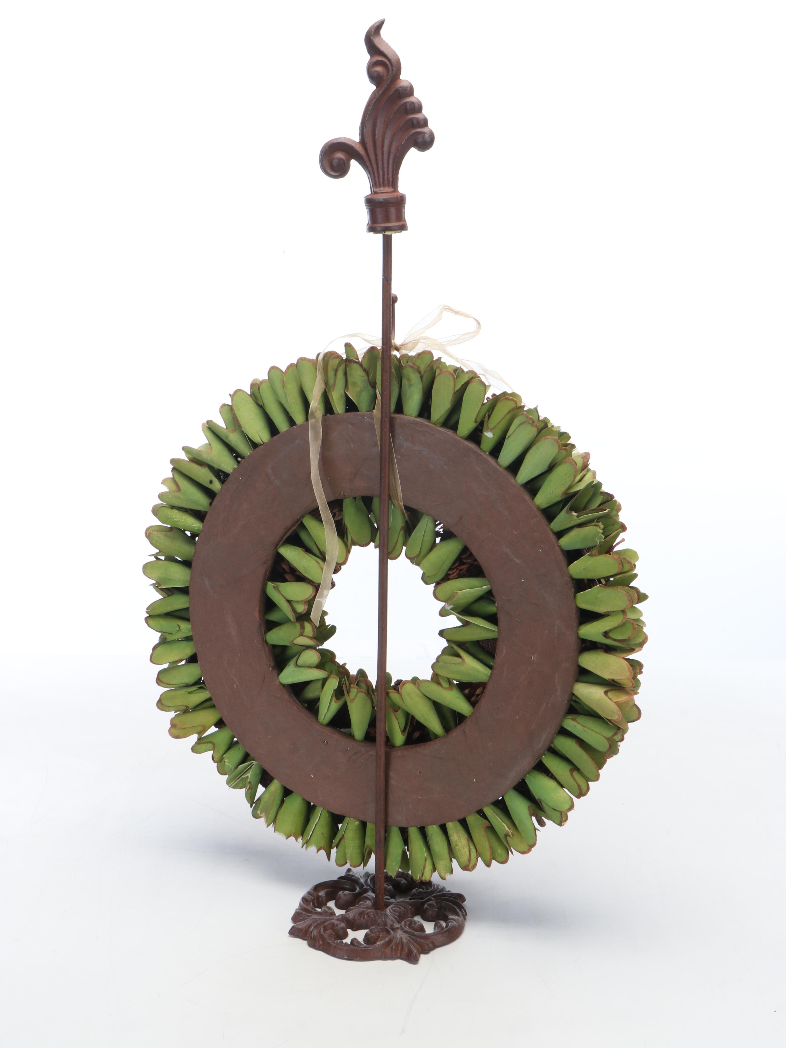 Handmade Wood Birdhouse with Branch Motif Metal Candle Holder and More