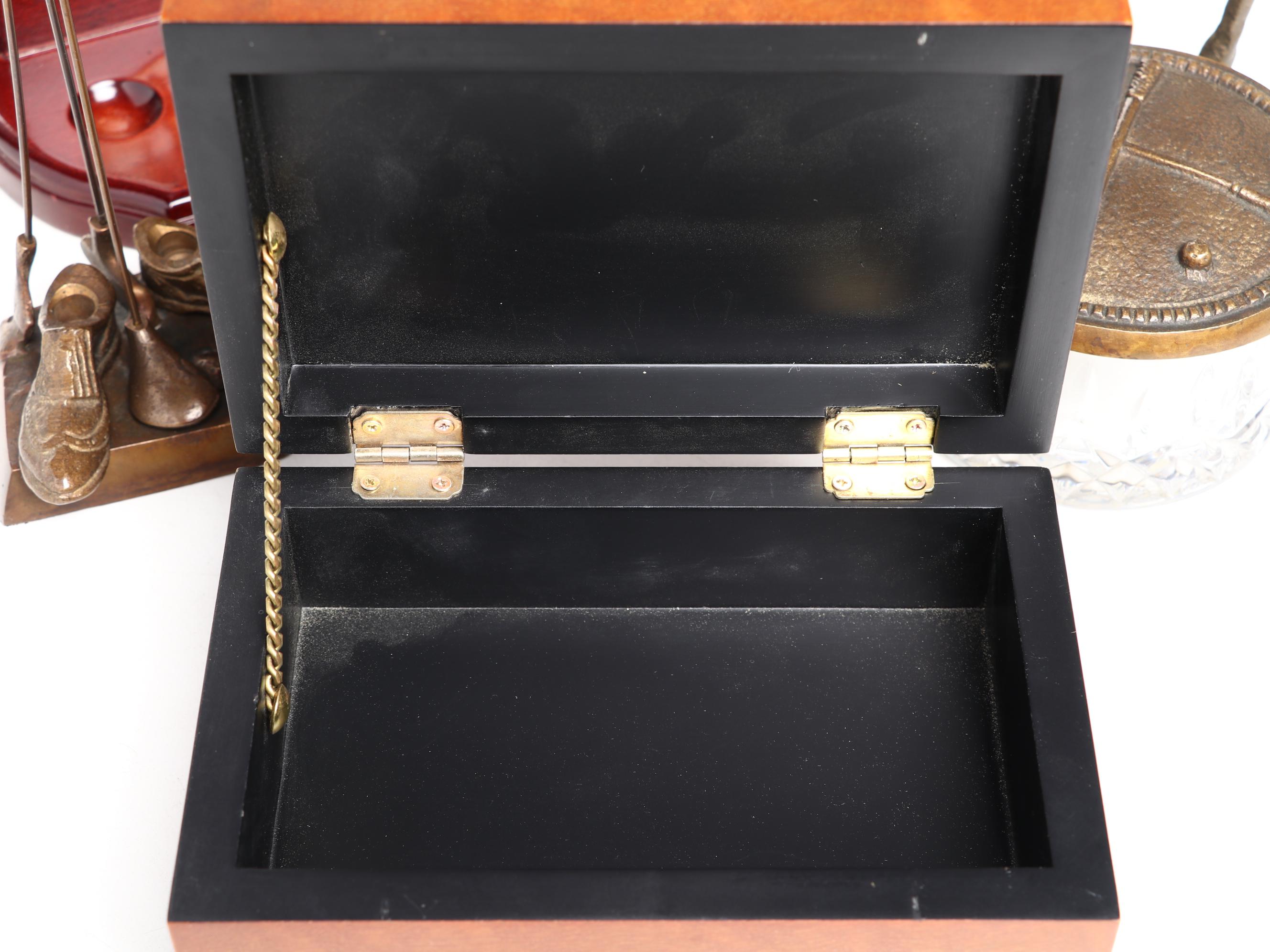 SF Bay Trading WoodBox and Lidded Glass Jar, Golf Bookends, More Office Décor