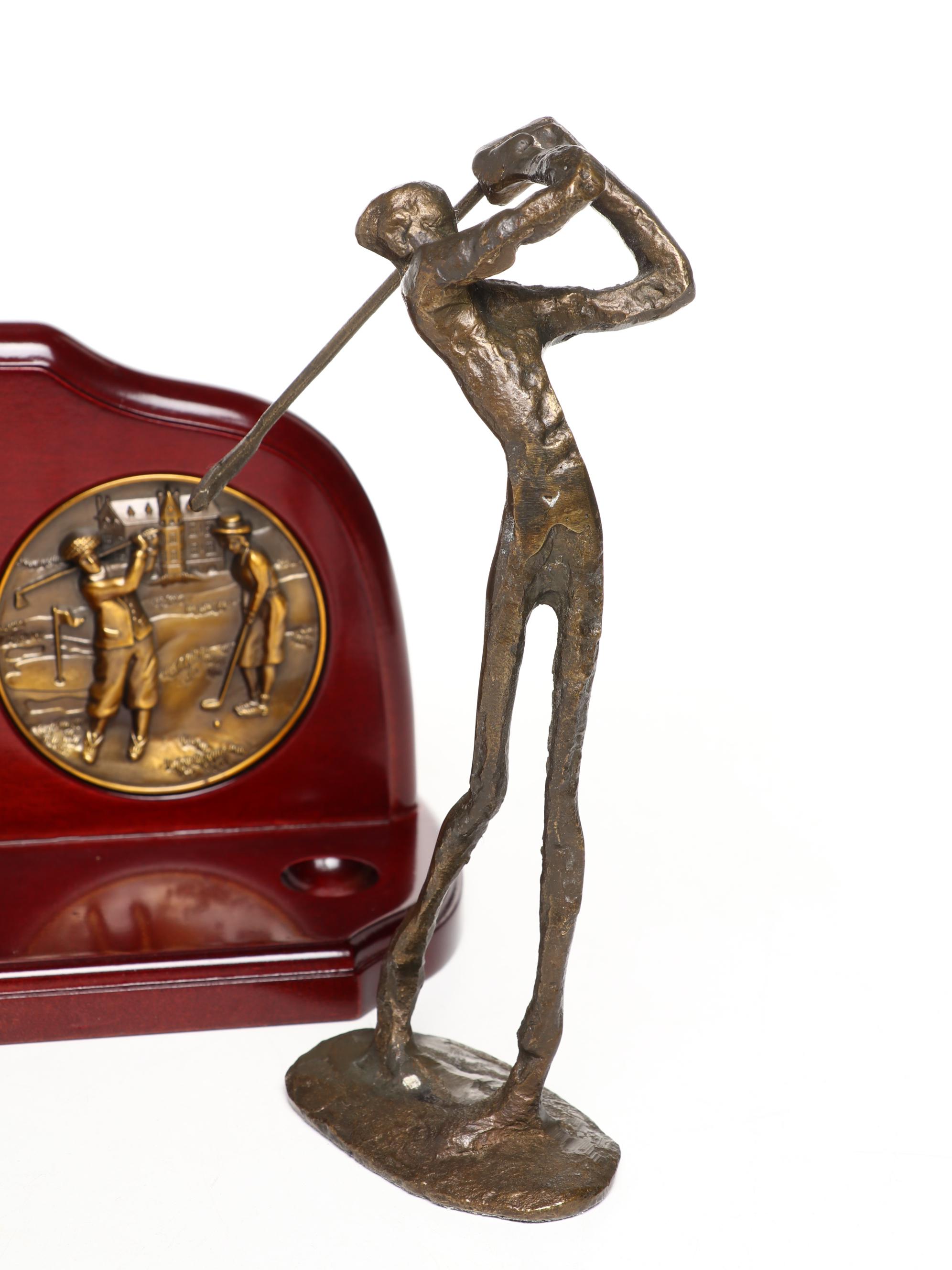 SF Bay Trading WoodBox and Lidded Glass Jar, Golf Bookends, More Office Décor