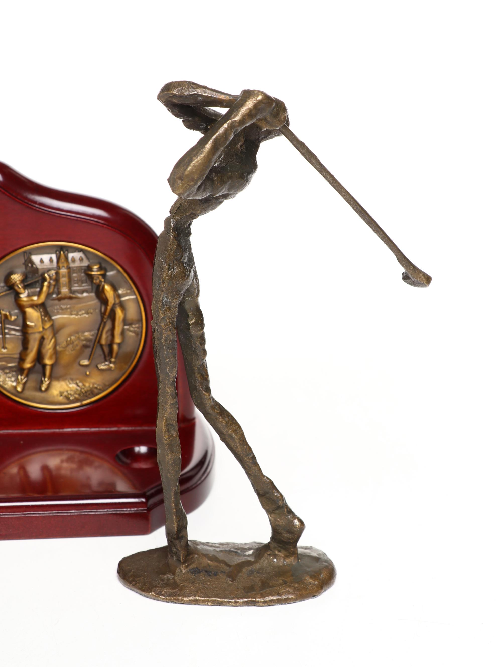 SF Bay Trading WoodBox and Lidded Glass Jar, Golf Bookends, More Office Décor