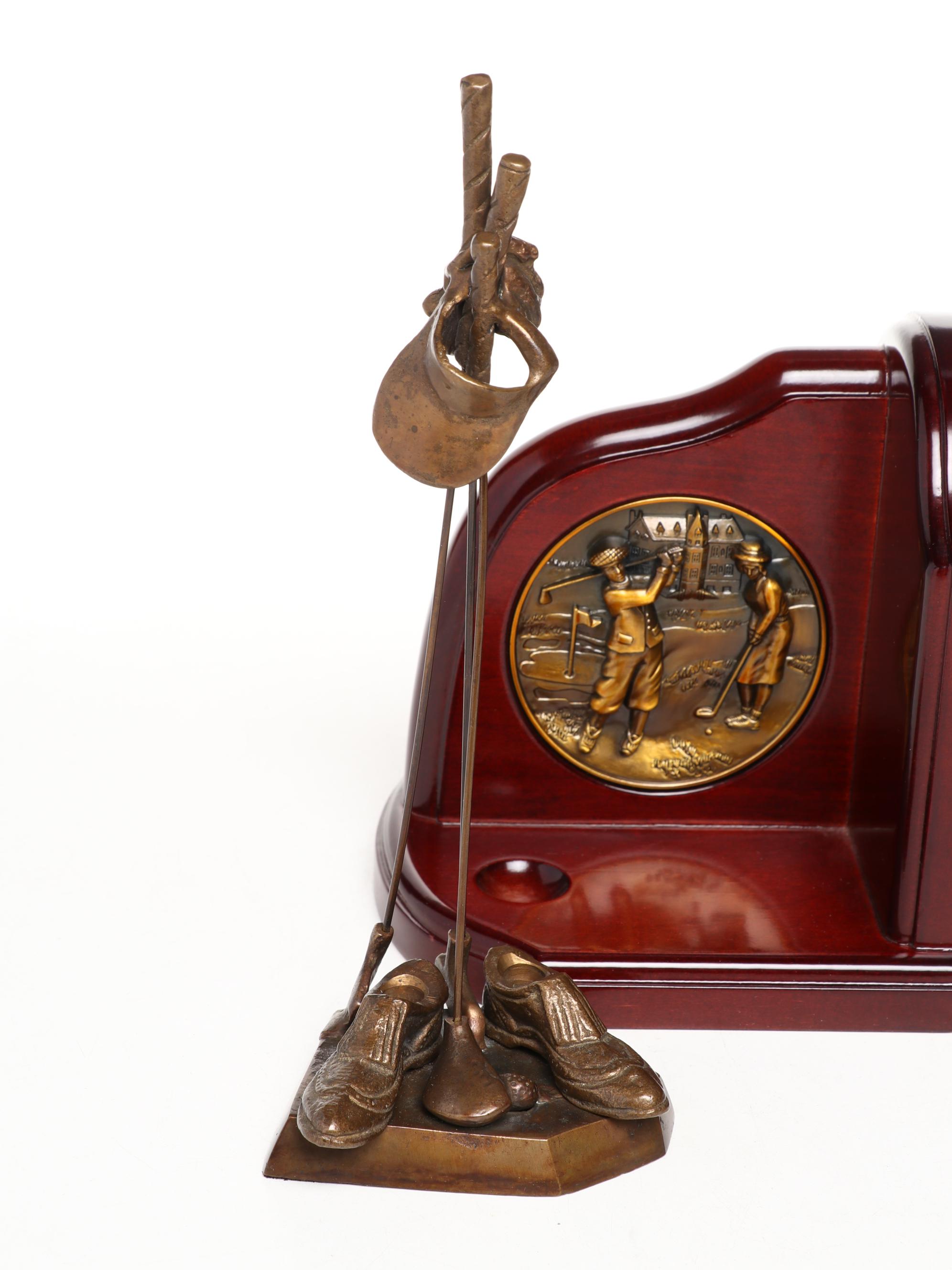 SF Bay Trading WoodBox and Lidded Glass Jar, Golf Bookends, More Office Décor