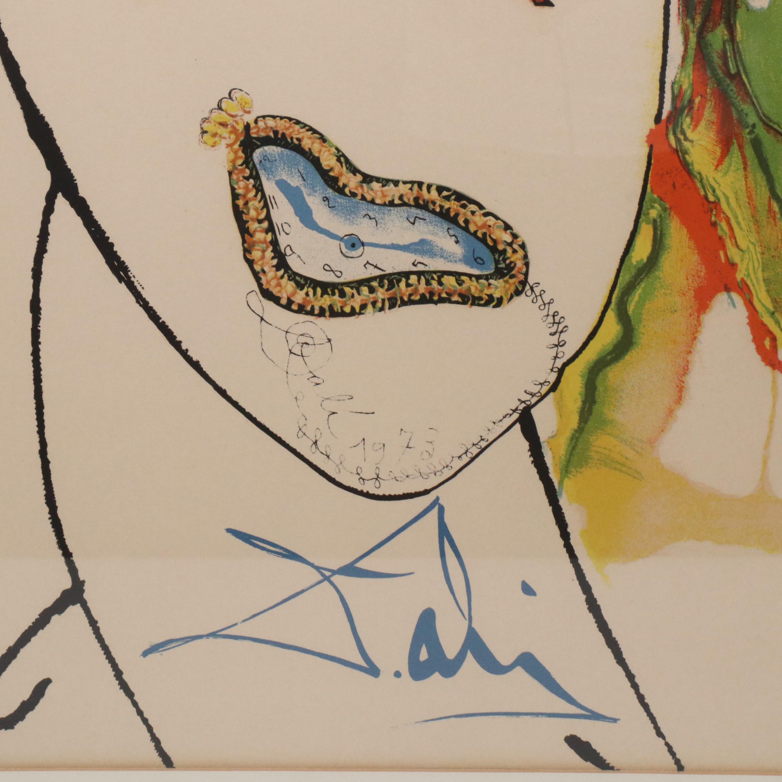 Salvador Dalí Color Lithograph "Kabuki Dancer," 1973